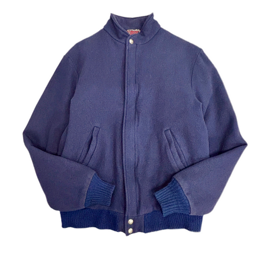 【90s USA製】L.L.Bean ウールジャケット ネイビー チェックライナー付き Mサイズ
