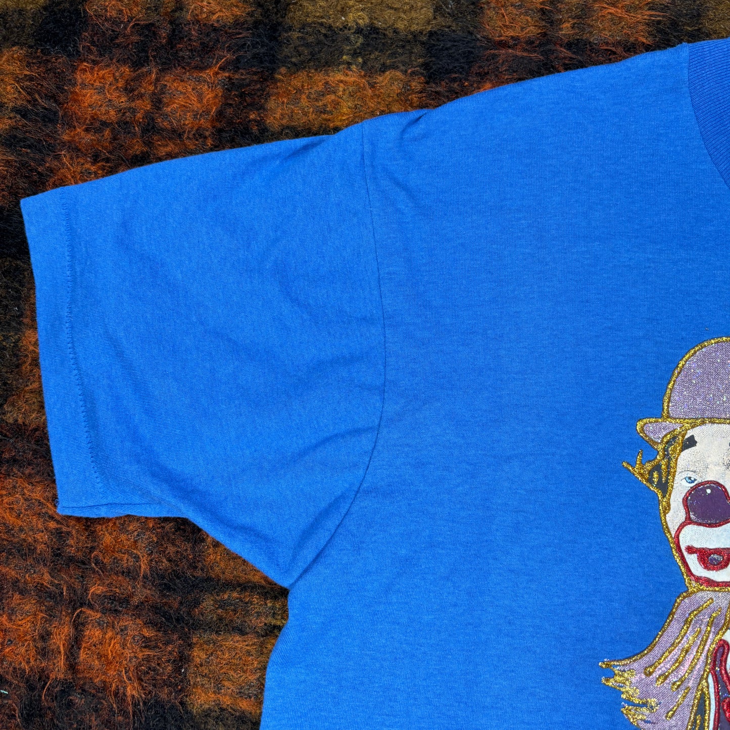 90s USA製 Clown Faces Tシャツ XLサイズ / Fruit of the Loom BESTタグ 青 ボックスシルエット