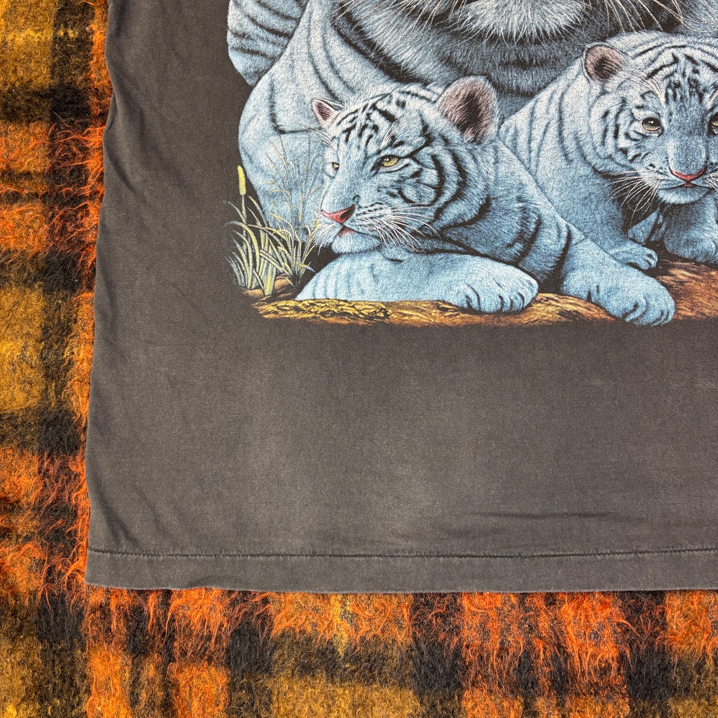 【WILD LIFE】ホワイトタイガー親子Tシャツ|アニマルフォトリアルプリント