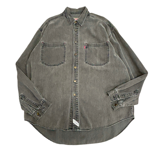 【90s〜Y2K】Levi’s リーバイス デニムシャツ ブラック系 Lサイズ ヴィンテージ オーバーサイズシャツ