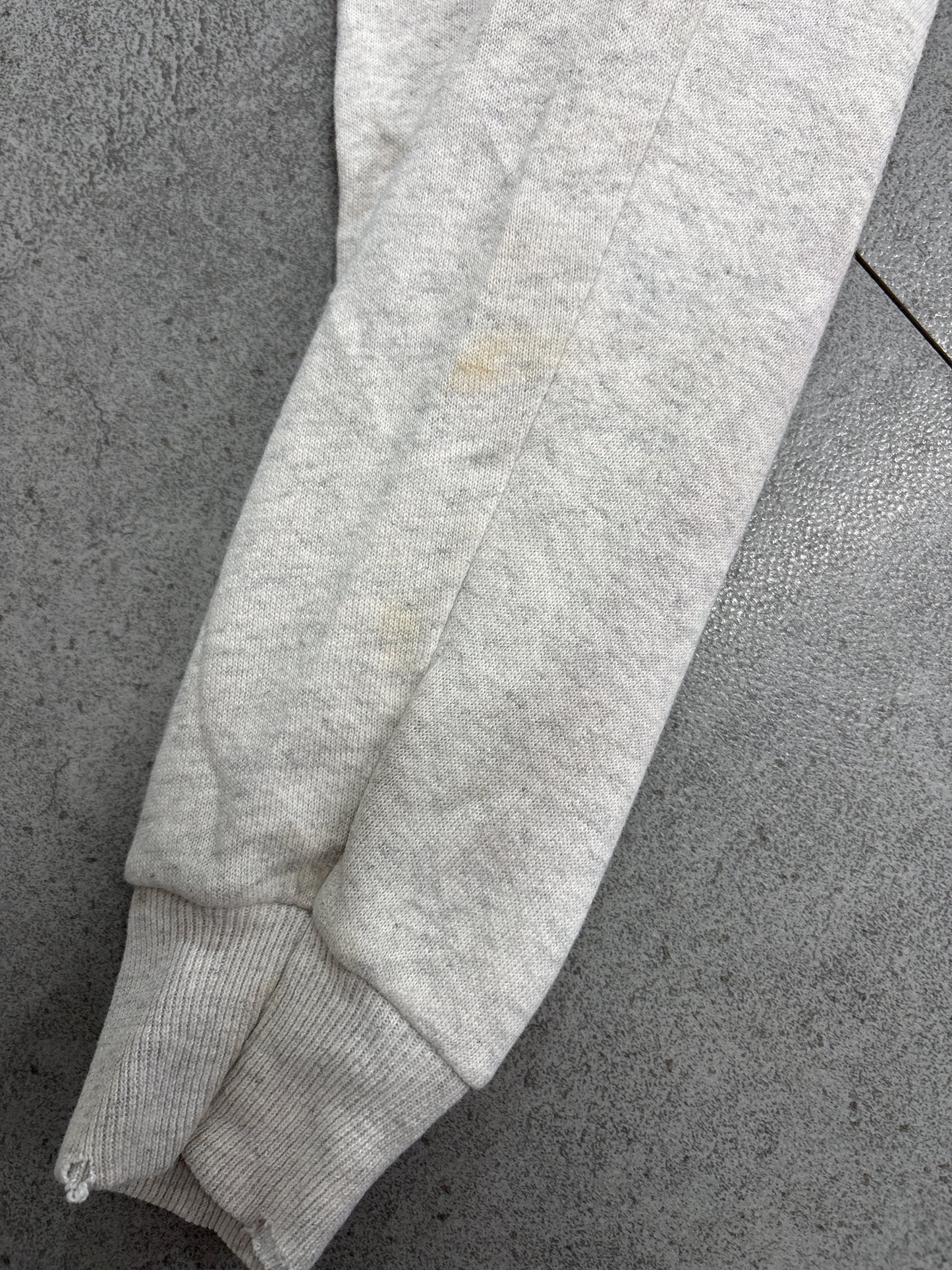 90s USA製 Lee HEAVYWEIGHT NEW HAMPSHIRE オオカミ アニマルプリント スウェット L 杢グレー/3-23