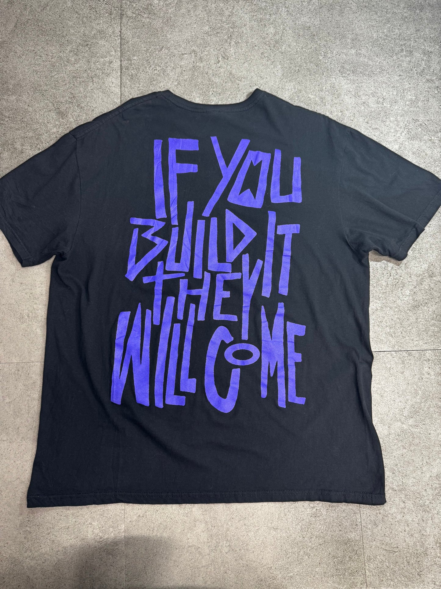 【Fall Out Boy バンドTシャツ】UFO グラフィック 両面プリント ブラック GILDAN XL 古着/8-68