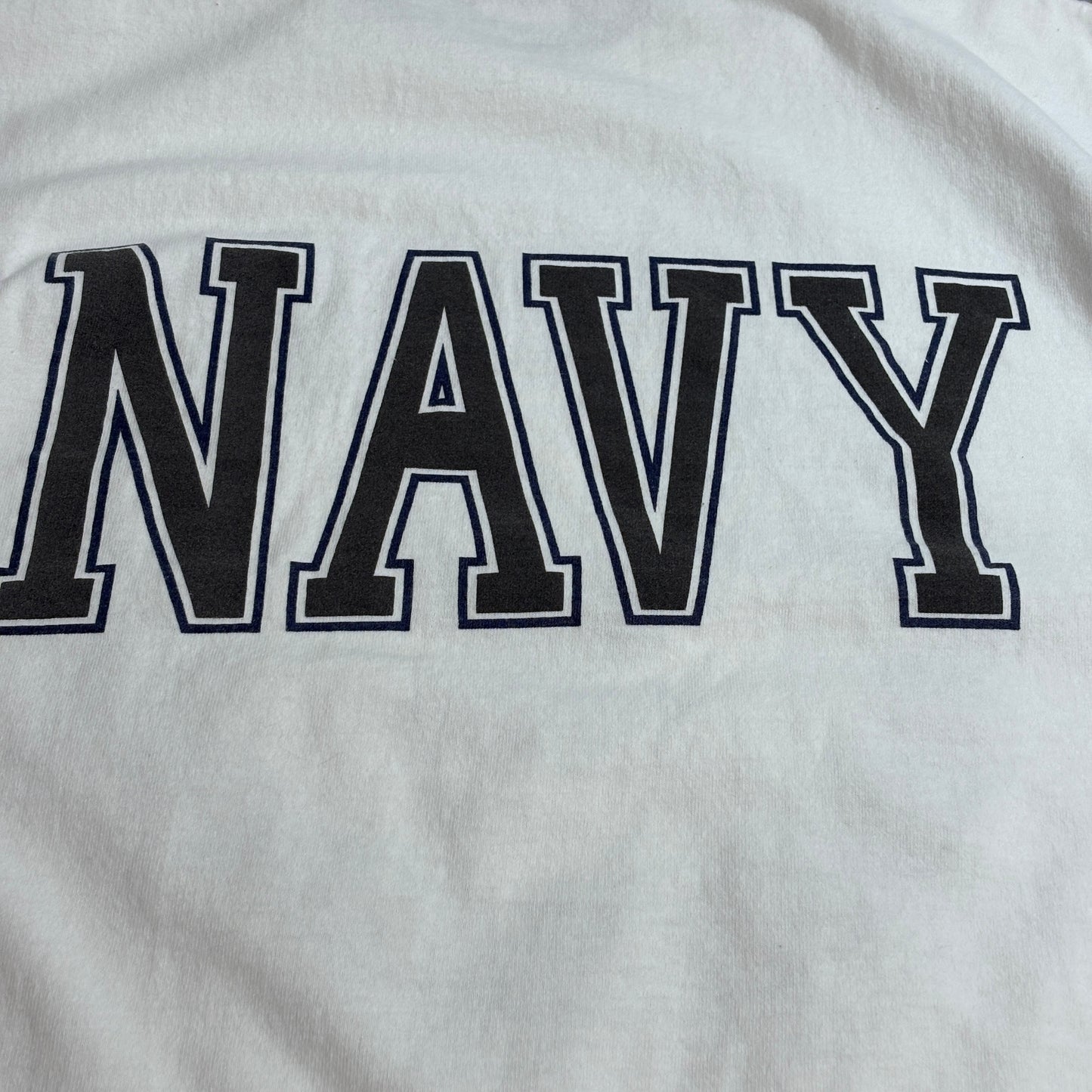 【U.S. NAVY】ミリタリー 両面プリント Tシャツ MADE IN U.S.A./7-93