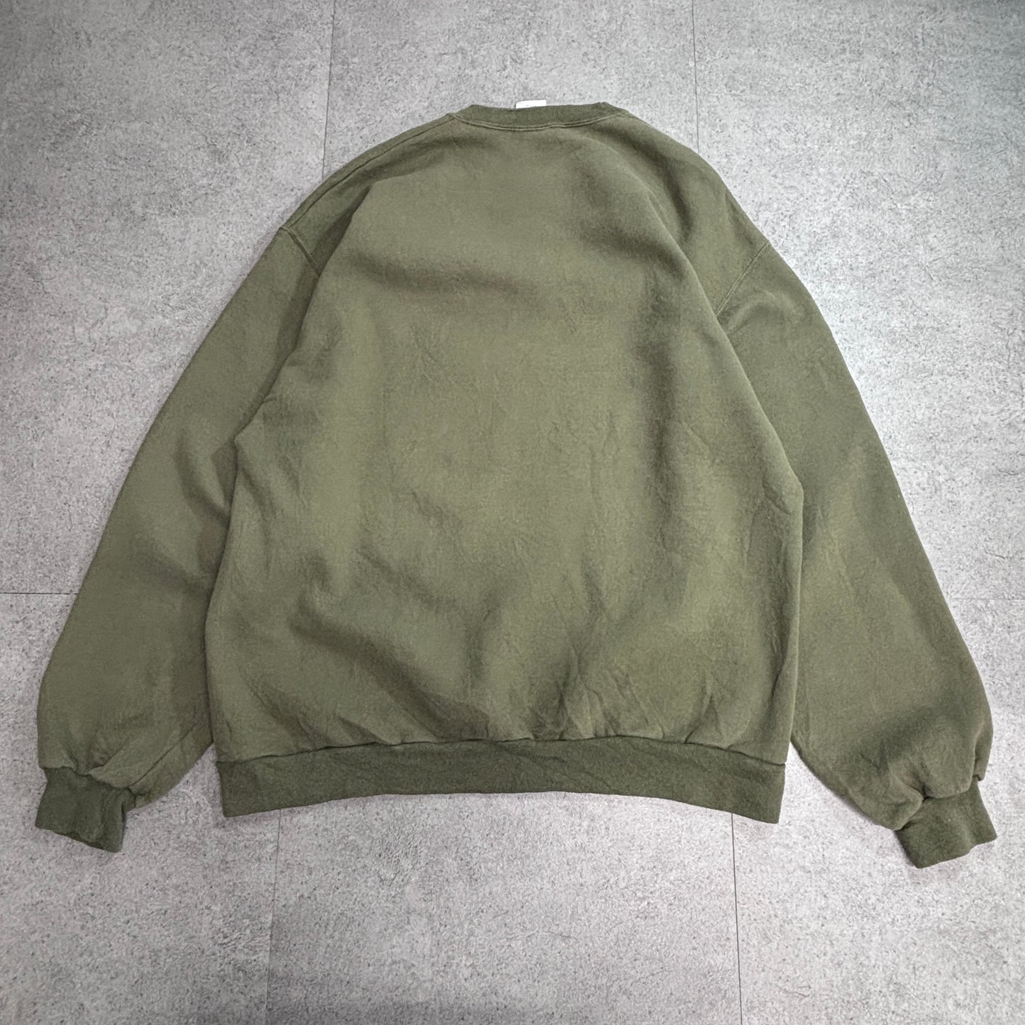 90s USA製 JERZEES USMC ミリタリープリントスウェット L オリーブ ヴィンテージ/3-4