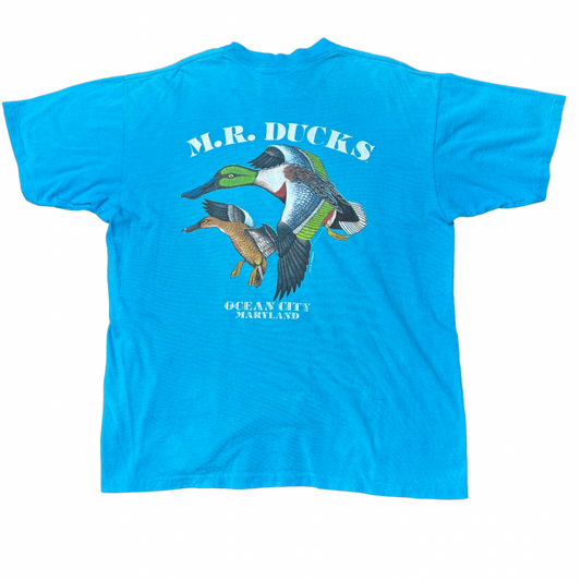 【USA製 90s】M.R. DUCKS アニマルプリントTシャツ Ocean City Maryland / Lee製 XL