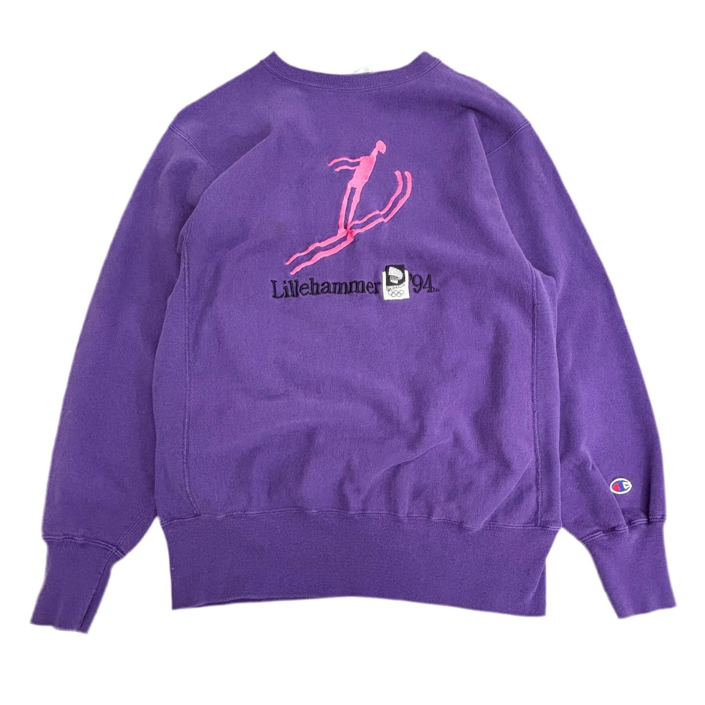【USA製 90s Champion】リバースウィーブ スウェットパープル XL 《Lillehammer ’94 五輪オフィシャル》