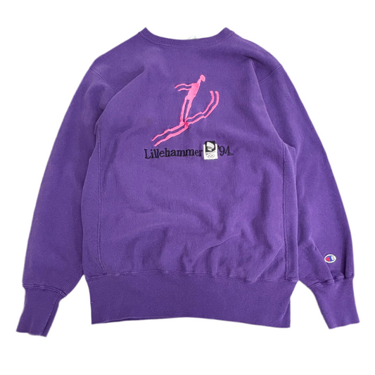 【USA製 90s Champion】リバースウィーブ スウェットパープル XL 《Lillehammer ’94 五輪オフィシャル》
