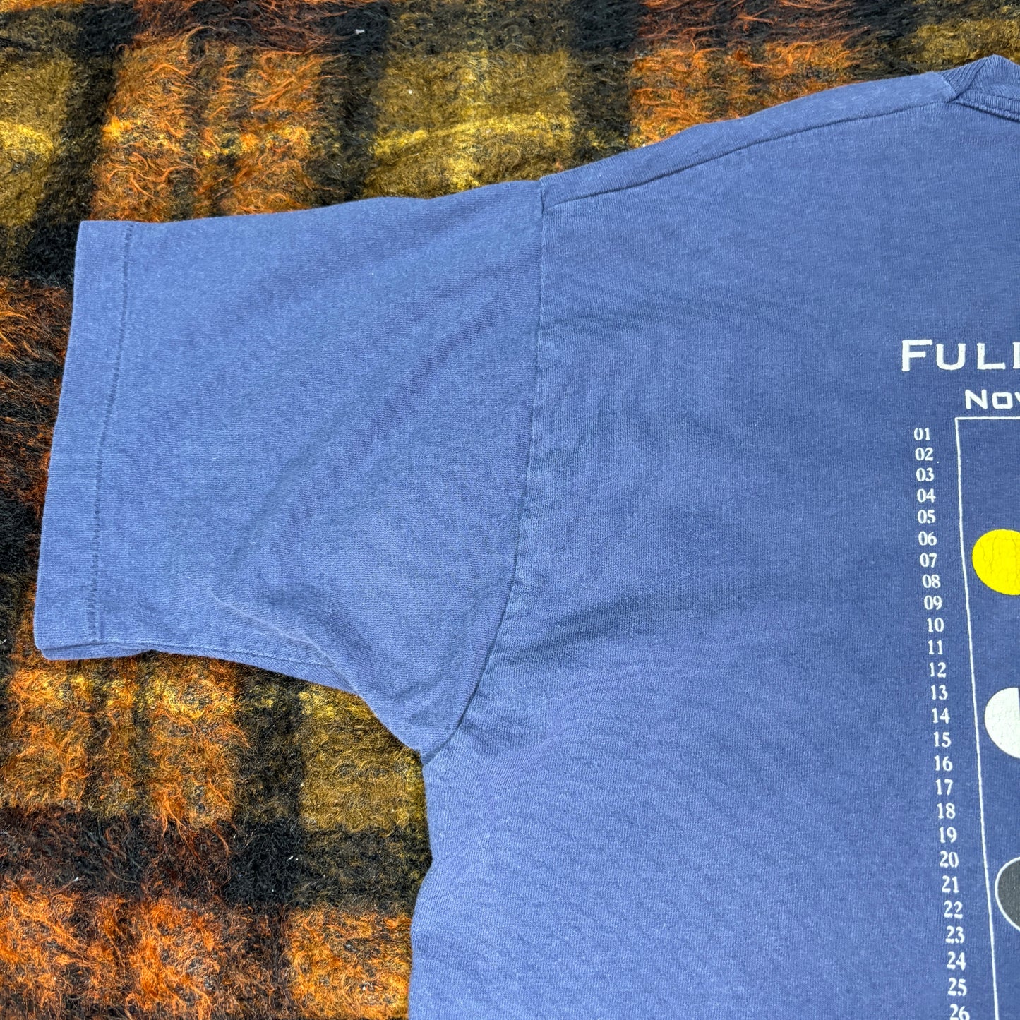 90s Johns Hopkins University “Full Moon Festival” ヴィンテージTシャツ – 月齢カレンダー/両面プリント – Made in USA XL