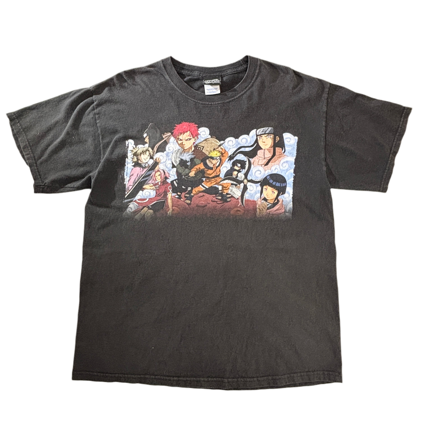 【2000s オフィシャル】NARUTO ナルト 集合デザイン Tシャツ Ripple Junction製 ブラック Lサイズ