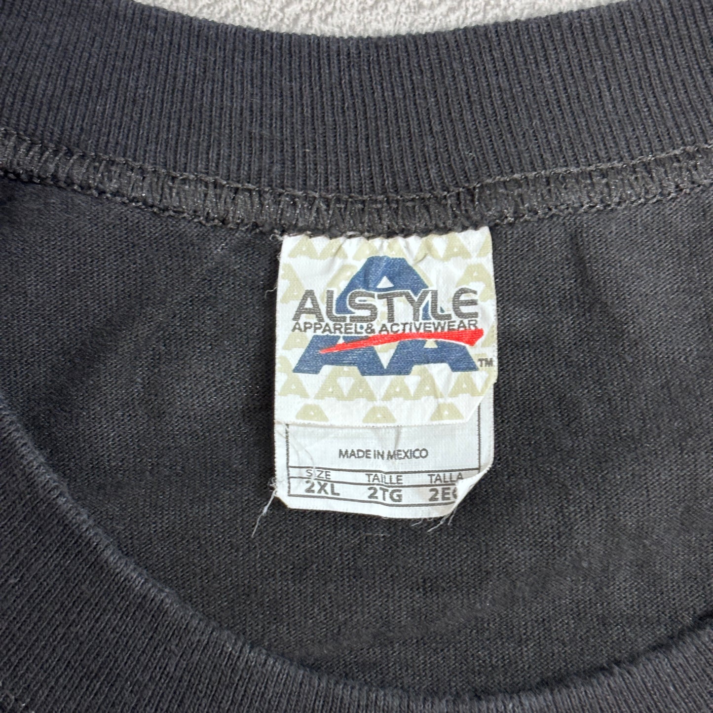 【BUCKET OF BLOOD SALOON バックプリント ノースリーブTシャツ】McBride & Sons スカル バイカー ALSTYLE 2XL ブラック メキシコ製 古着/7-88