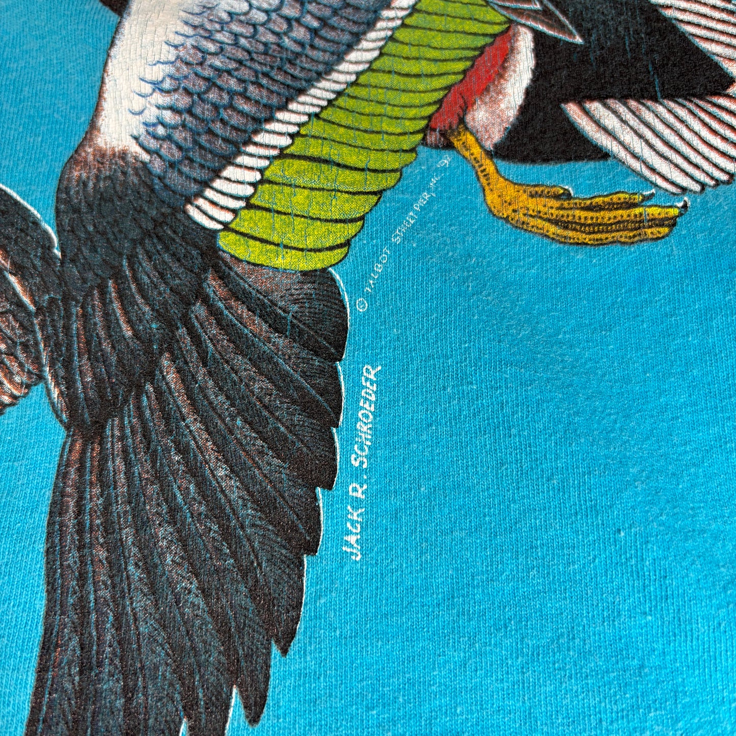 【USA製 90s】M.R. DUCKS アニマルプリントTシャツ Ocean City Maryland / Lee製 XL