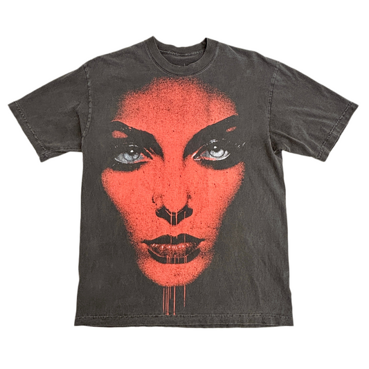 Art Brotherz グラフィックTシャツ フェイスデザイン 炭クロ ブラック Mサイズ ヴィンテージ風