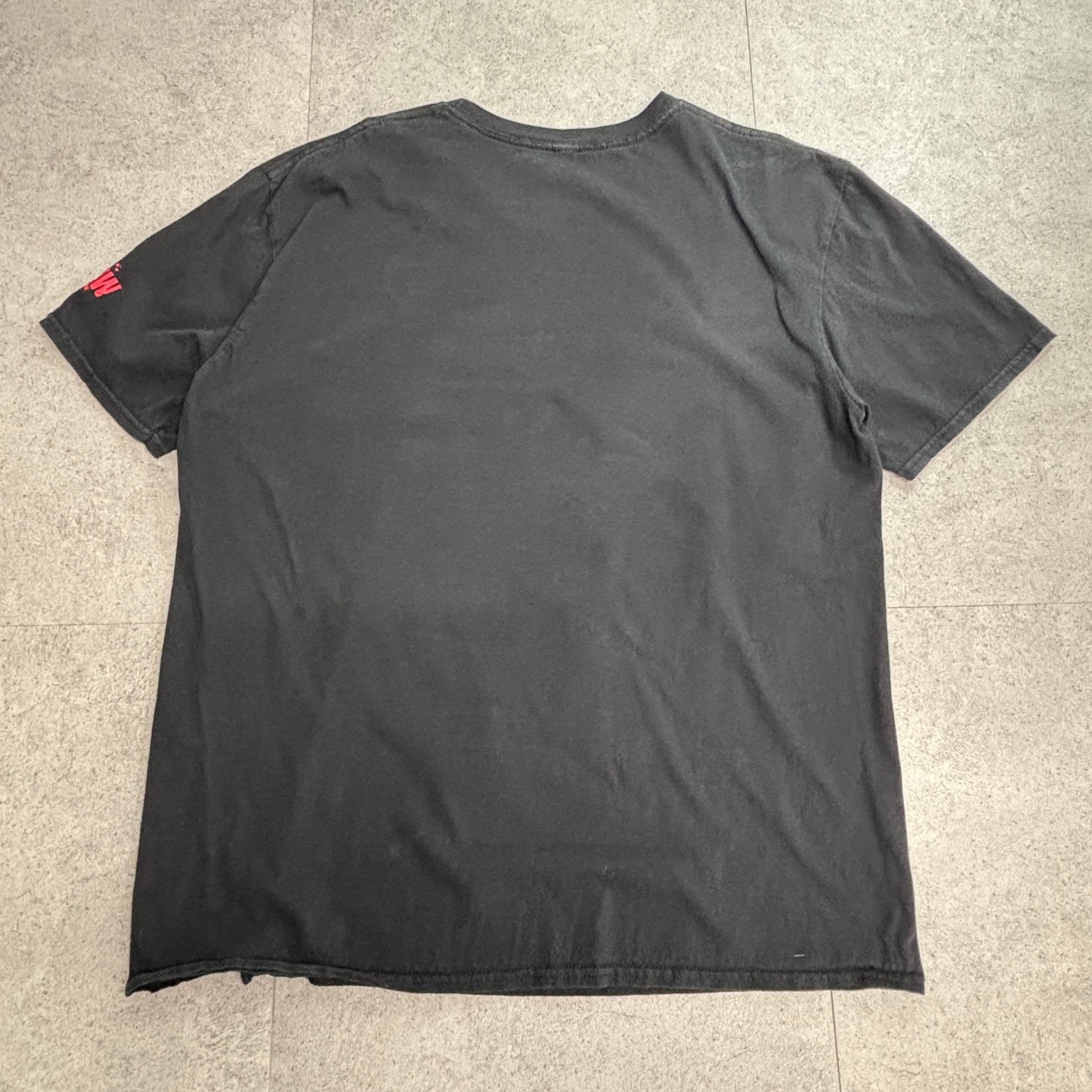 【THE TEXAS CHAINSAW MASSACRE(悪魔のいけにえ)レザーフェイス プリントTシャツ】ブラック/7-18