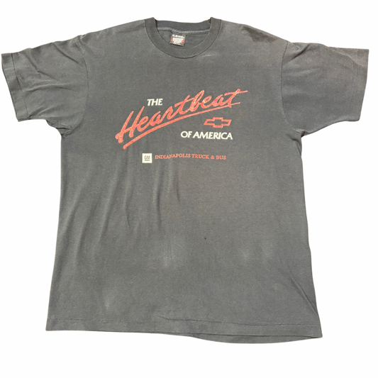 【90s USA製】GM シボレー “The Heartbeat of America” ヴィンテージTシャツ XL ブラック