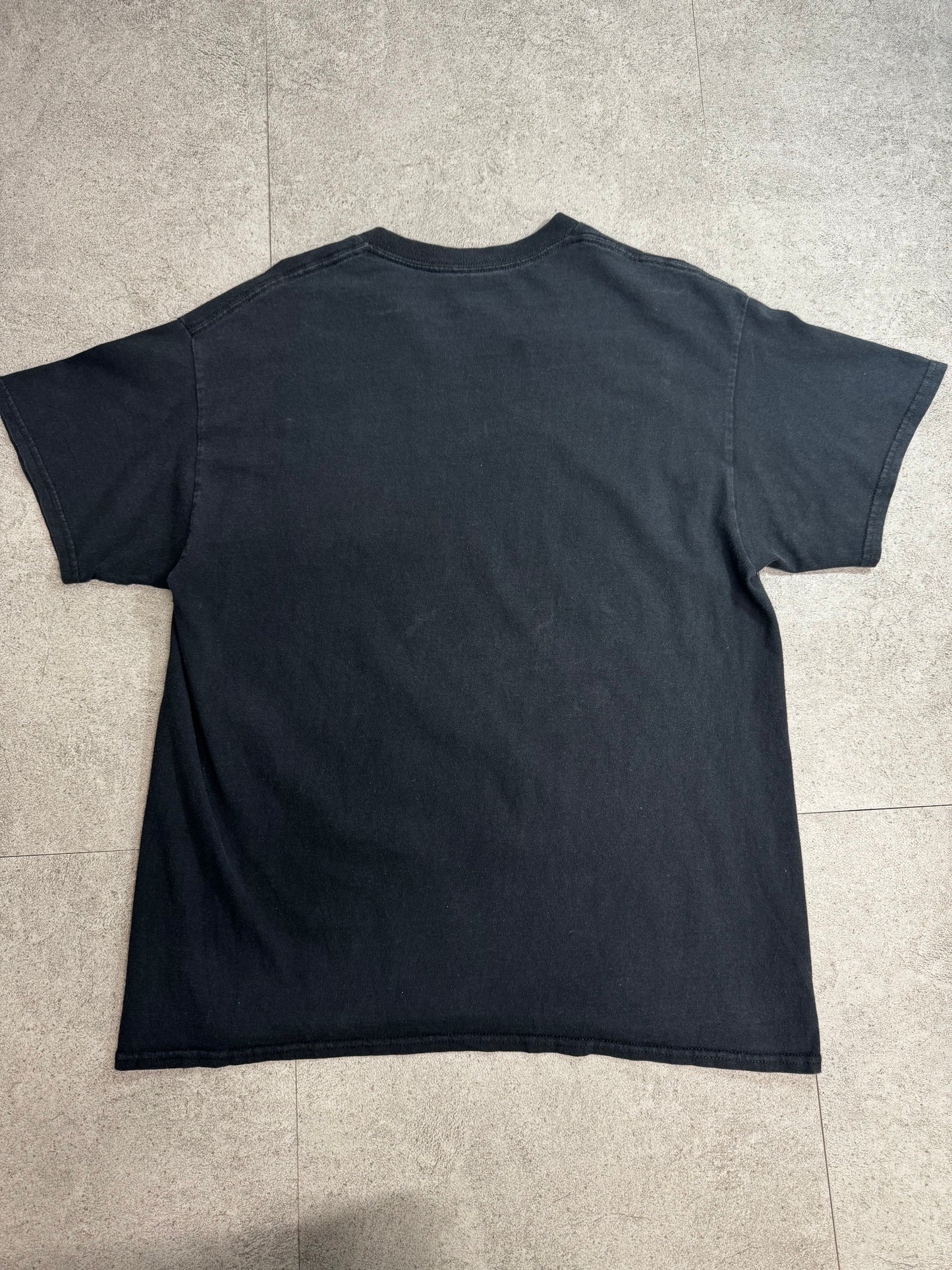 【Rick and Morty スカル プリントTシャツ】リック&モーティ Adult Swim ブラック L 2023年 バンドT風 古着/8-69