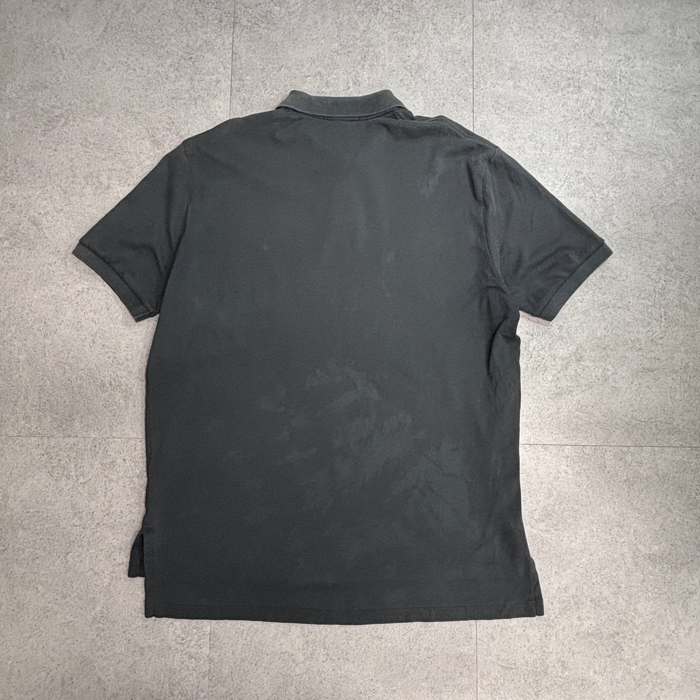 【POLO Ralph Lauren ポロシャツ ブラック XL】ラルフローレン 半袖 ワンポイント 刺繍ロゴ 古着/4-50