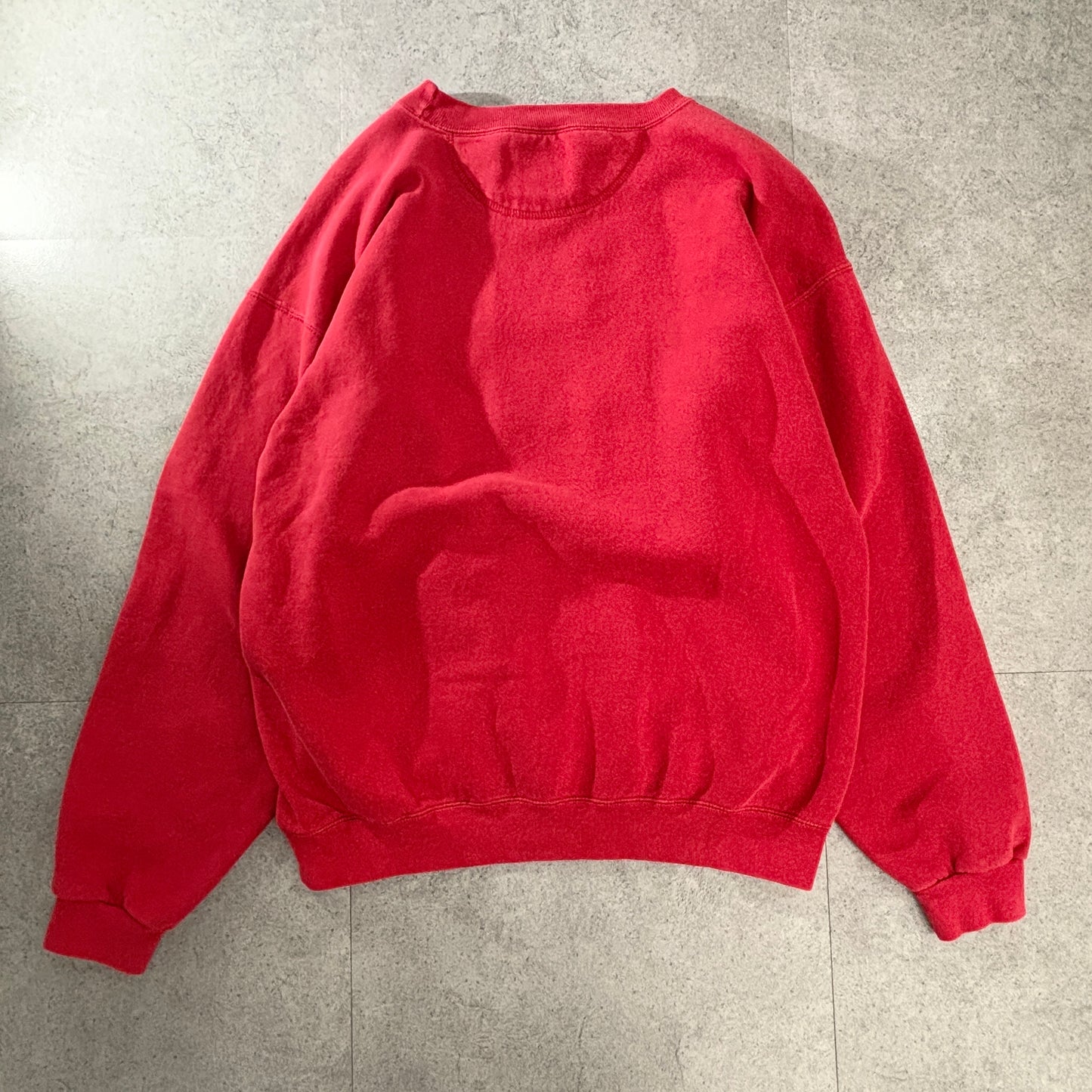Hard Rock Cafe “HOUSTON” 90s USA製 刺繍スウェット 赤/レッド SAVE THE PLANET ラグラン風 L相当