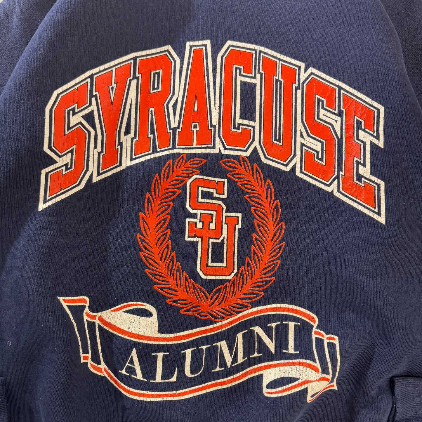 USA製 JANSPORT “SYRACUSE ALUMNI” カレッジスウェット ネイビー Lサイズ/90s ヴィンテージ クルーネック トレーナー