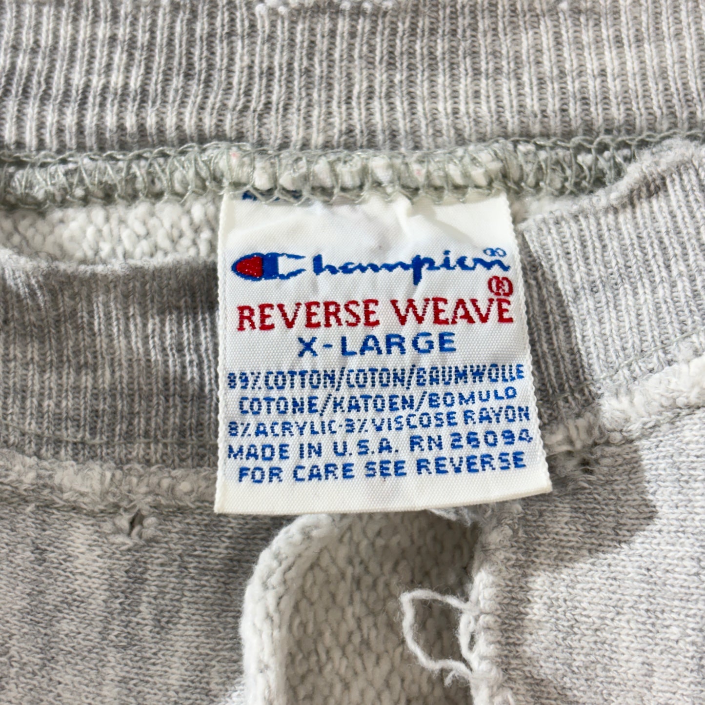 【USA製】Champion リバースウィーブ スウェット “ST. CLOUD STATE HOCKEY” XL 霜降りグレー     90s