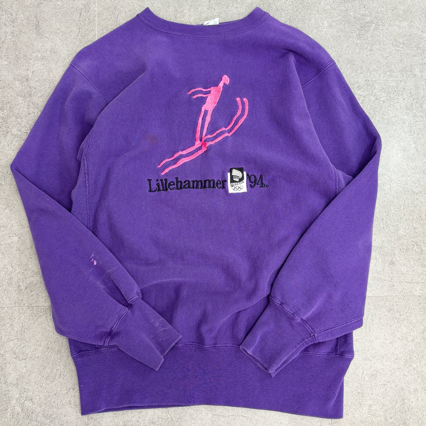 【USA製 90s Champion】リバースウィーブ スウェットパープル XL 《Lillehammer ’94 五輪オフィシャル》