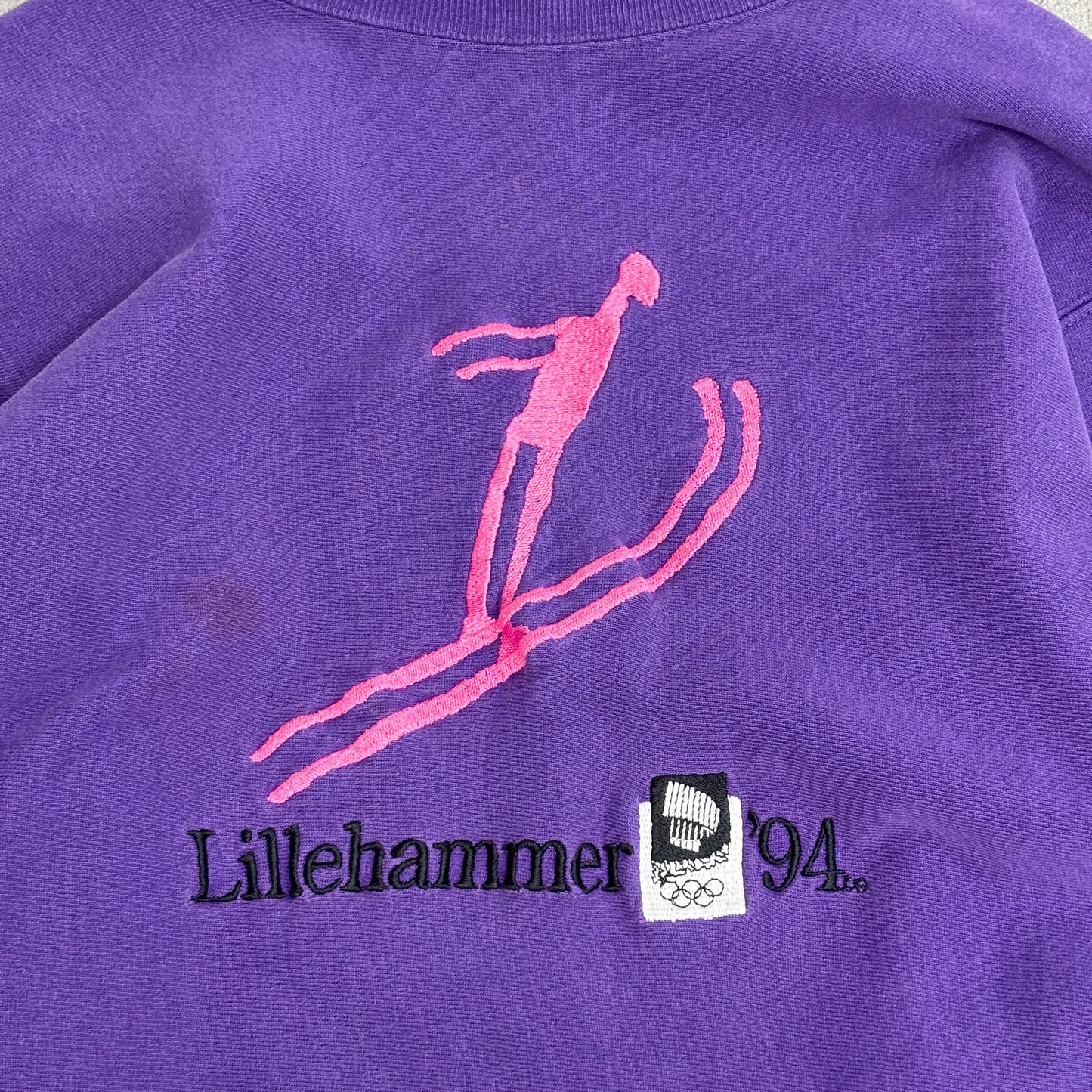 【USA製 90s Champion】リバースウィーブ スウェットパープル XL 《Lillehammer ’94 五輪オフィシャル》