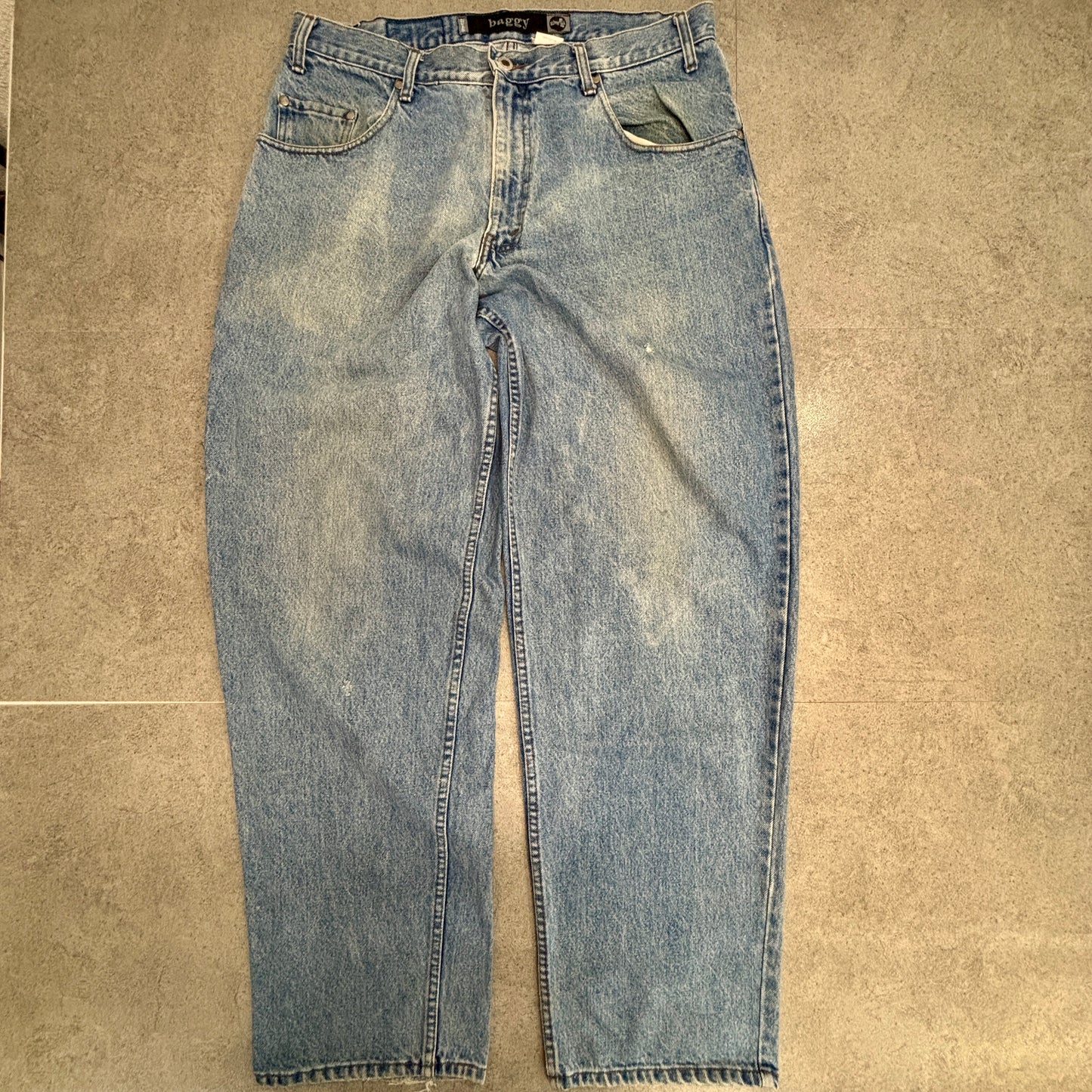 Levi’s SilverTab BAGGY デニム W36 L34 香港製 100%コットン ライトブルー ワイド 90s ヴィンテージ