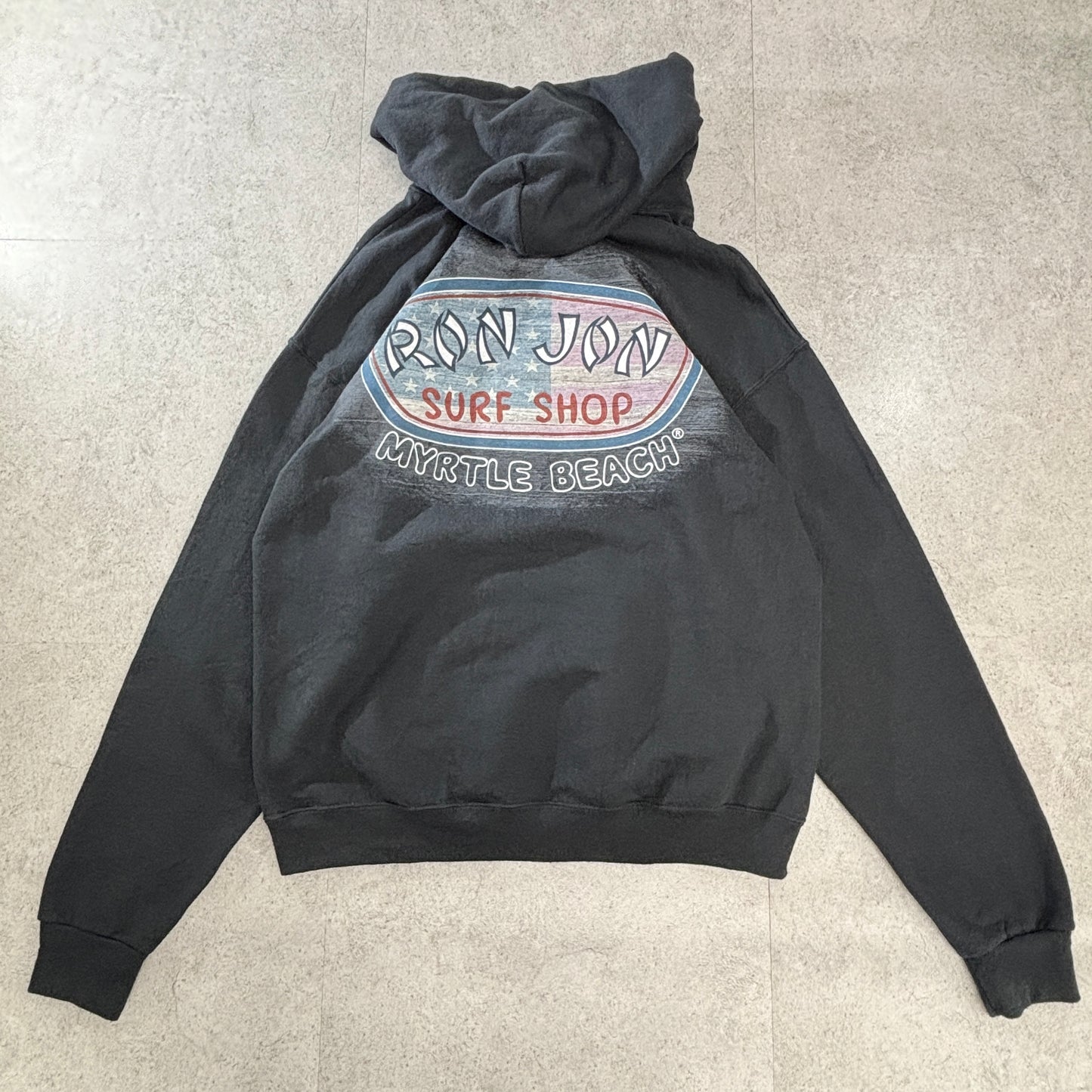 Ron Jon Surf Shop パーカー Lサイズ ブラック 裏起毛 USAサーフブランド Myrtle Beachデザイン