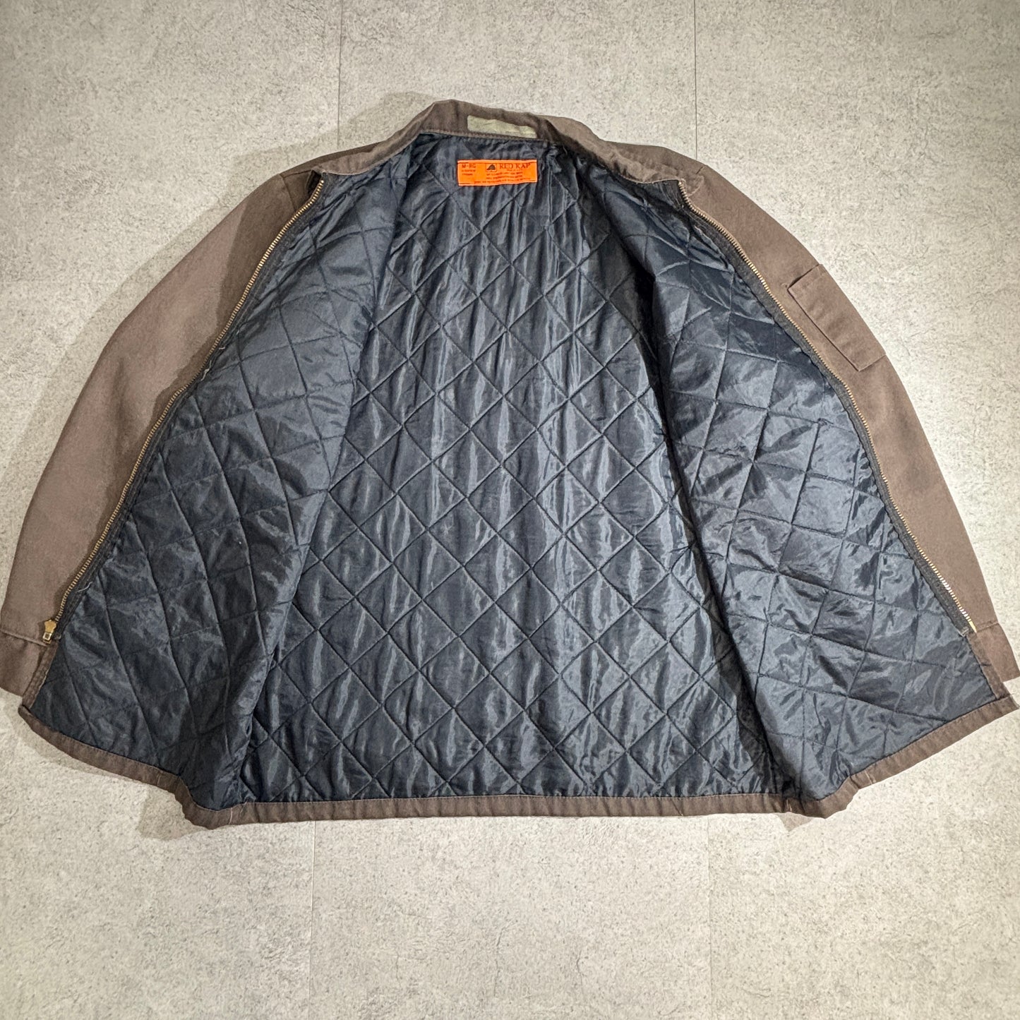 Red Kap USA製 TALONジップ ブラウン ワークジャケット 80s〜90s 裏キルティング M-RG