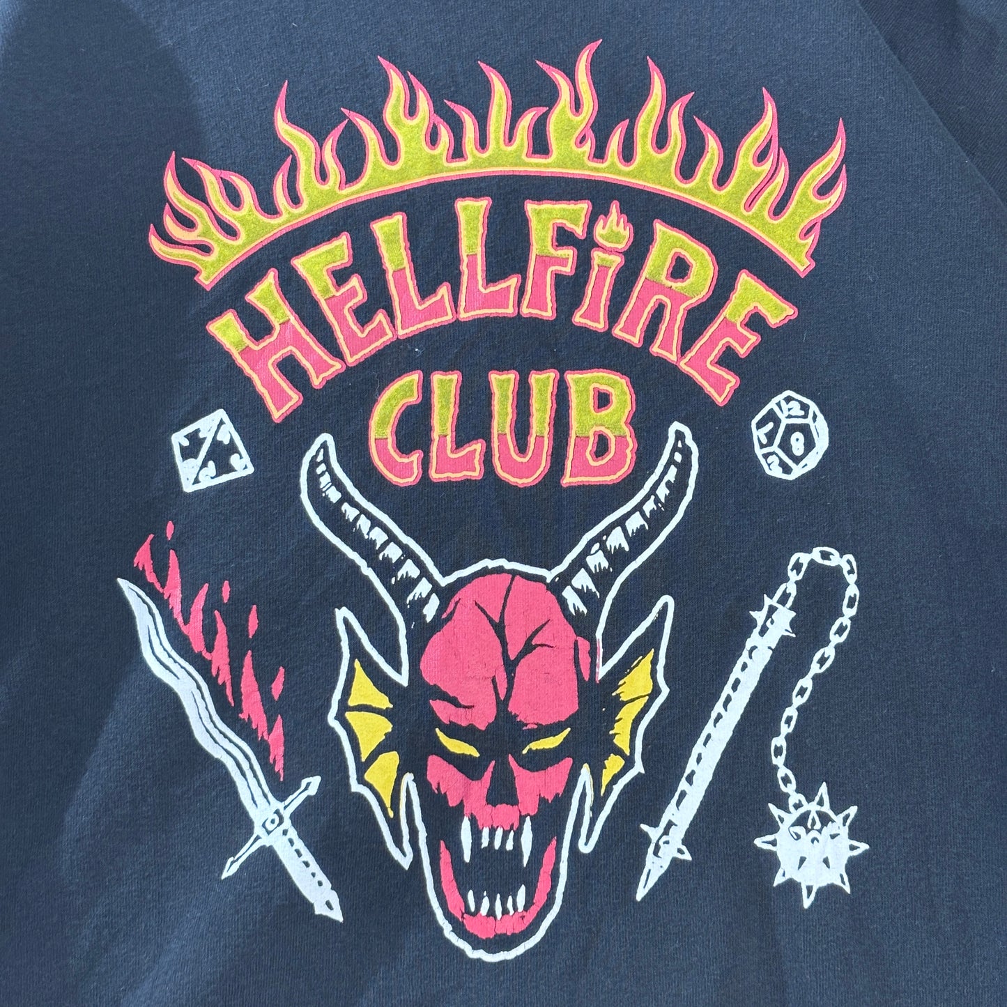 Stranger Things ストレンジャーシングス Netflix公式 Hellfire Club プリント パーカー XL ブラック トルコ製