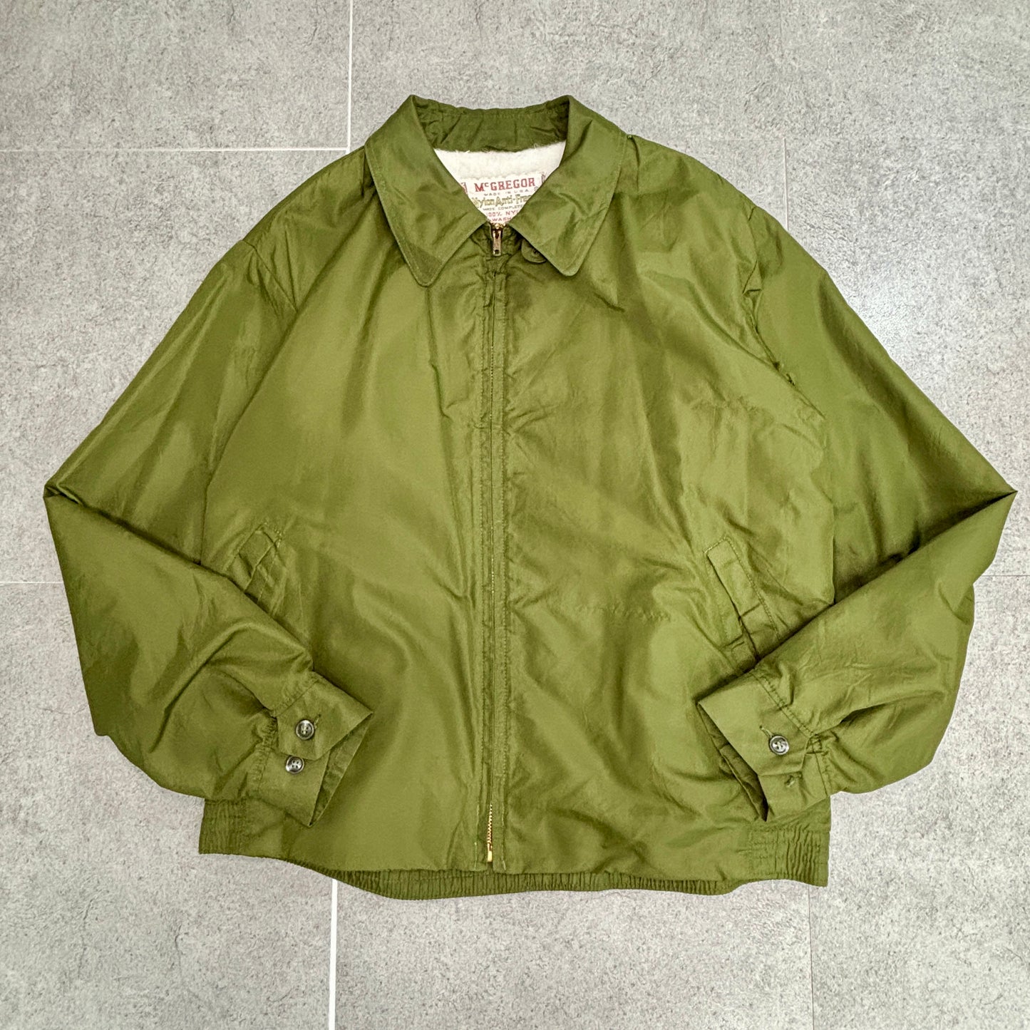 50s McGREGOR “Nylon Anti-Freeze” ナイロンアンチフリーズジャケット オリーブ 42サイズ USA製 ヴィンテージ
