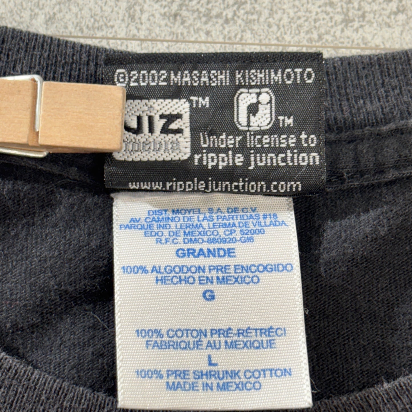 【2000s オフィシャル】NARUTO ナルト 集合デザイン Tシャツ Ripple Junction製 ブラック Lサイズ