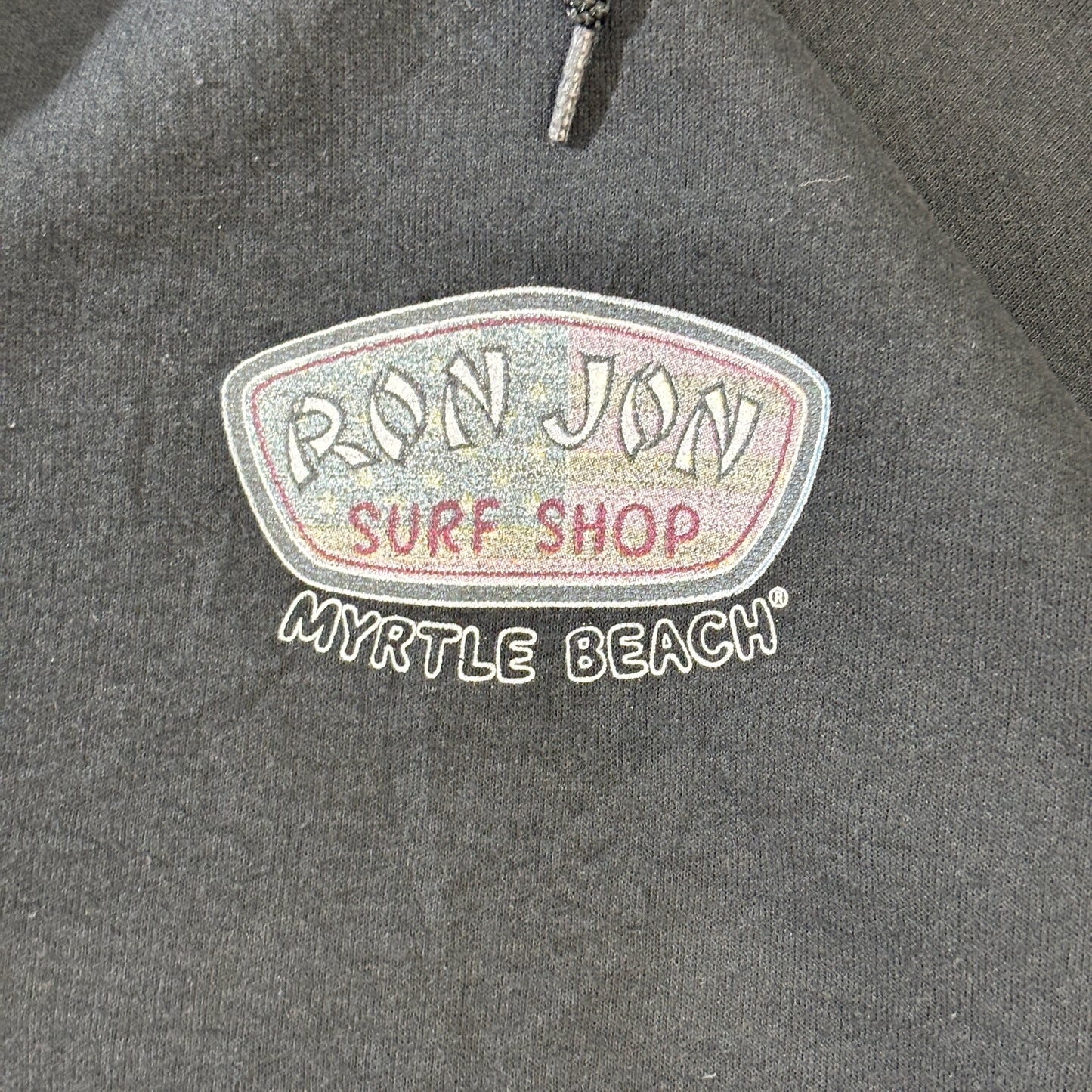 Ron Jon Surf Shop パーカー Lサイズ ブラック 裏起毛 USAサーフブランド Myrtle Beachデザイン