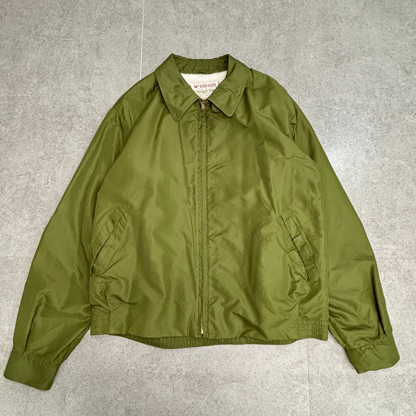 50s McGREGOR “Nylon Anti-Freeze” ナイロンアンチフリーズジャケット オリーブ 42サイズ USA製 ヴィンテージ