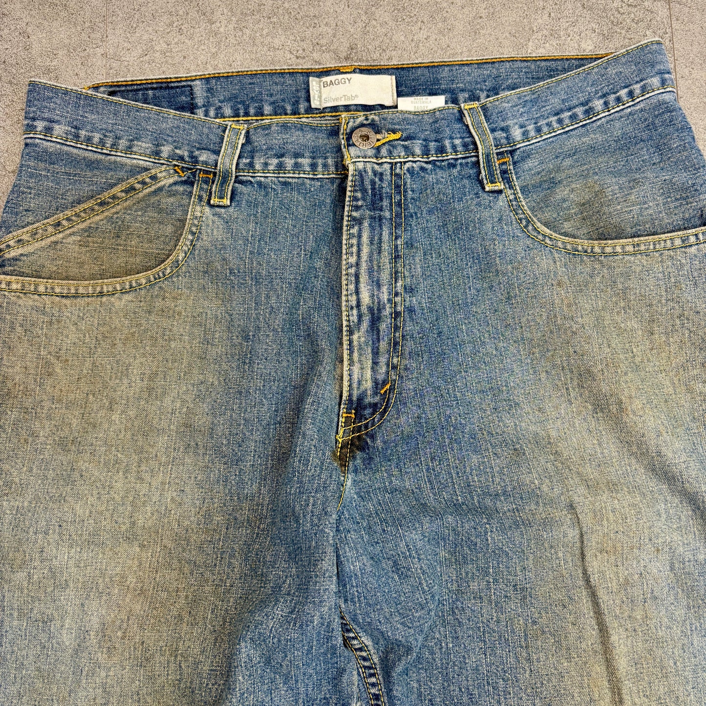 Levi’s SilverTab BAGGY デニム W34 L32 メキシコ製 100%コットン ワイド バギー 90s〜Y2K フェード 古着