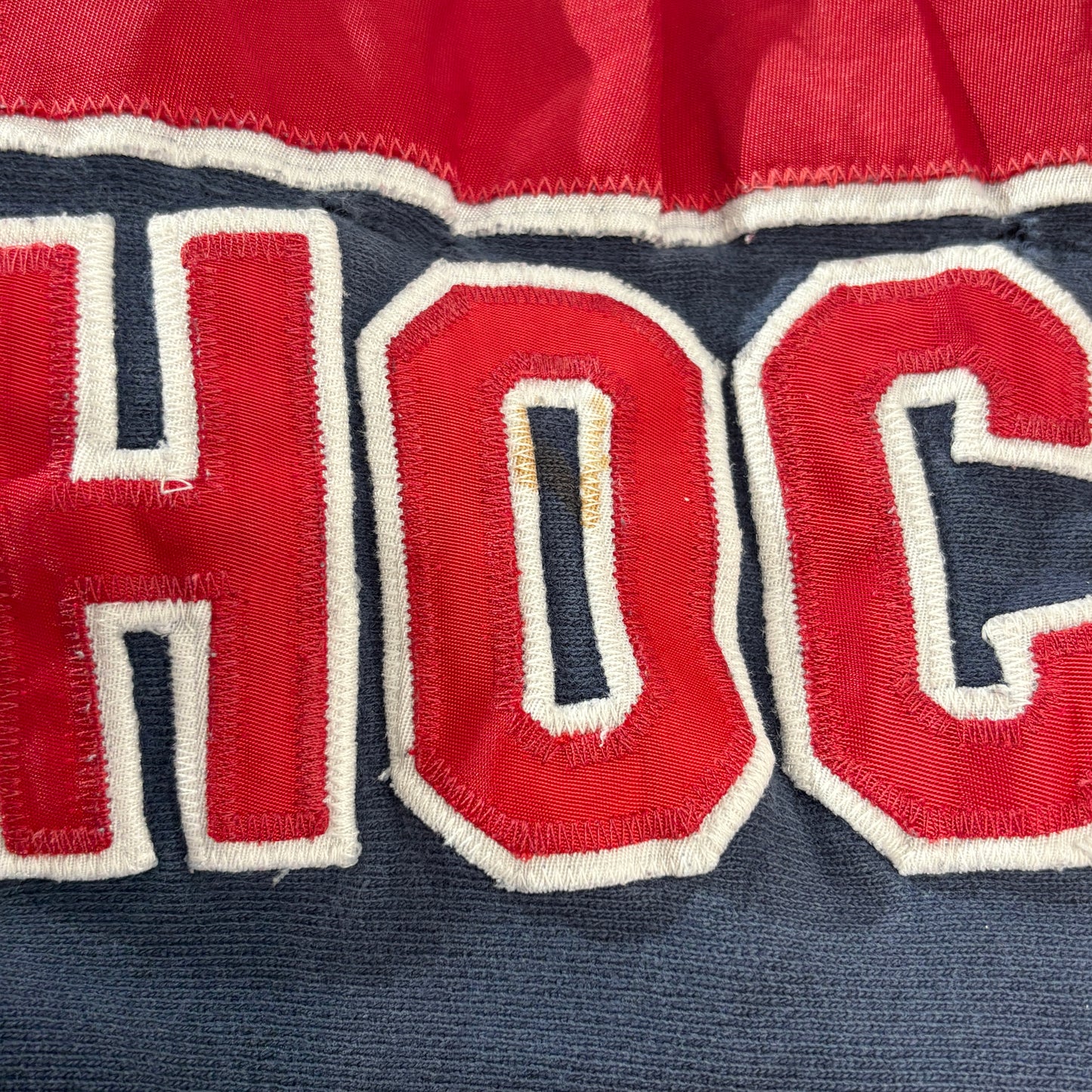 【USA製 80s~90s Champion】リバースウィーブスウェット “USA HOCKEY” 刺繍ロゴ ネイビー XL