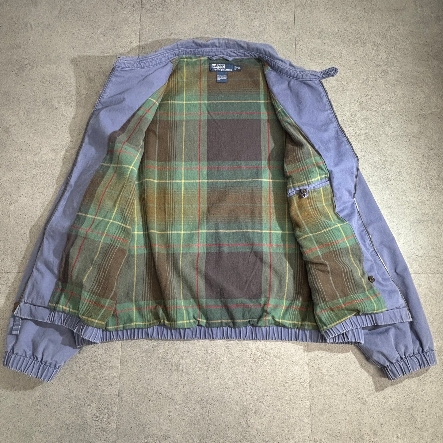 Polo by Ralph Lauren チェックライナー スウィングトップ ライトブルー XXL コットンジャケット