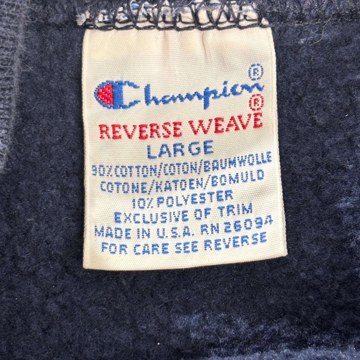 【USA製 90s ヴィンテージ】Champion Reverse Weave スウェット ネイビー Lサイズ ギリシャ文字 ΣΑΕ 刺繍 カレッジデザイン