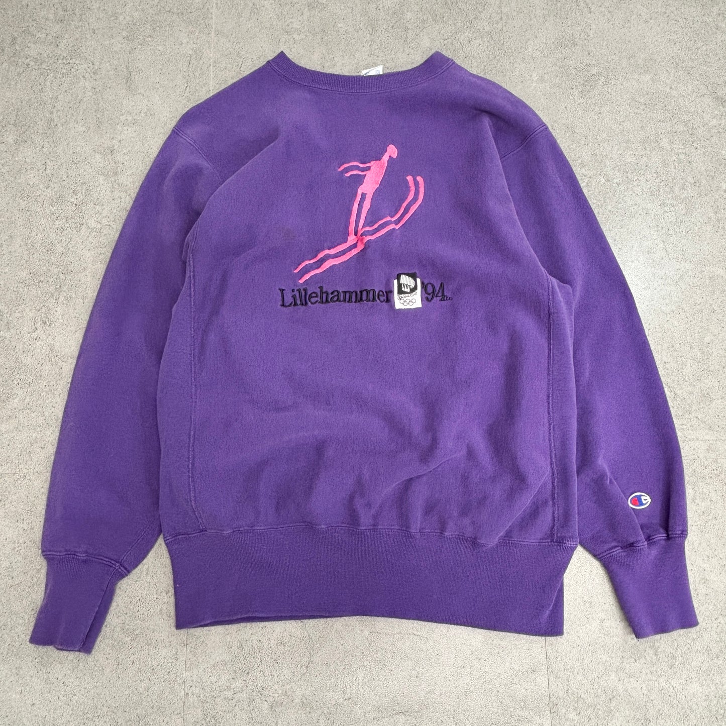【USA製 90s Champion】リバースウィーブ スウェットパープル XL 《Lillehammer ’94 五輪オフィシャル》