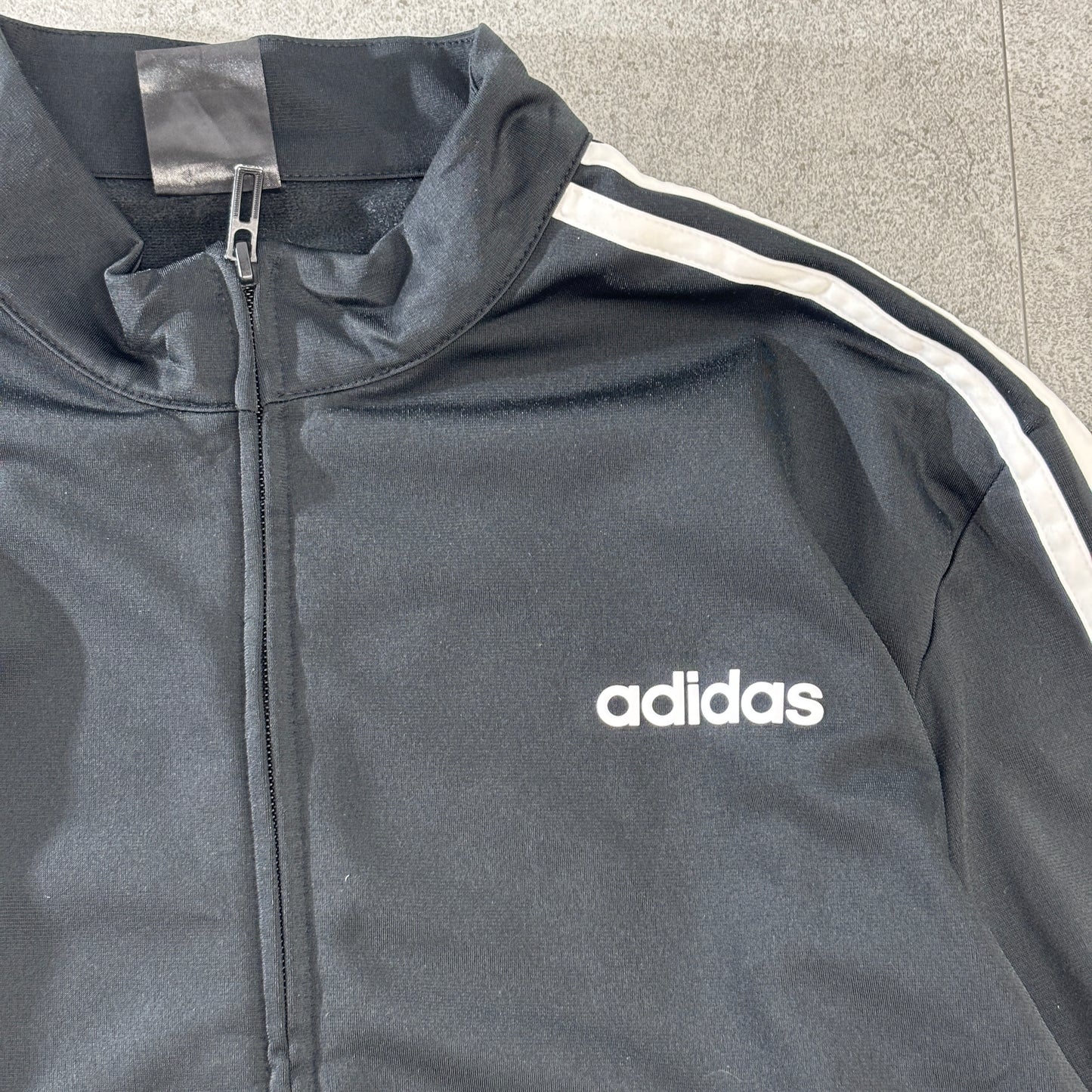 【90s〜00s】adidas アディダス トラックジャケット ブラック Lサイズ相当 カンボジア製 3ストライプ ジャージトップ
