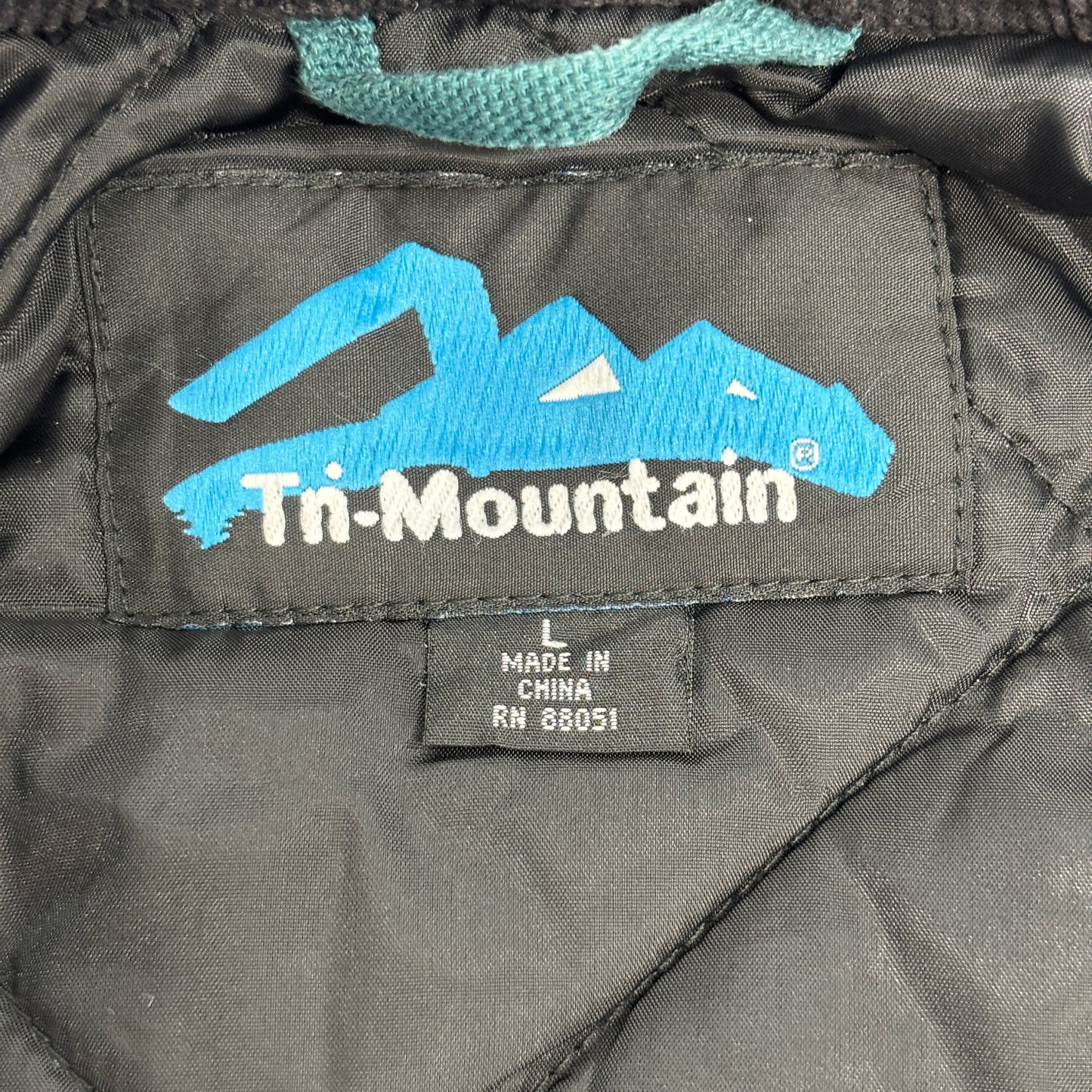 Tri-Mountain ワークジャケット L 緑系 コーデュロイ襟 キルティング中綿 Zipアップ “FlexRig”刺繍 90s〜2000s