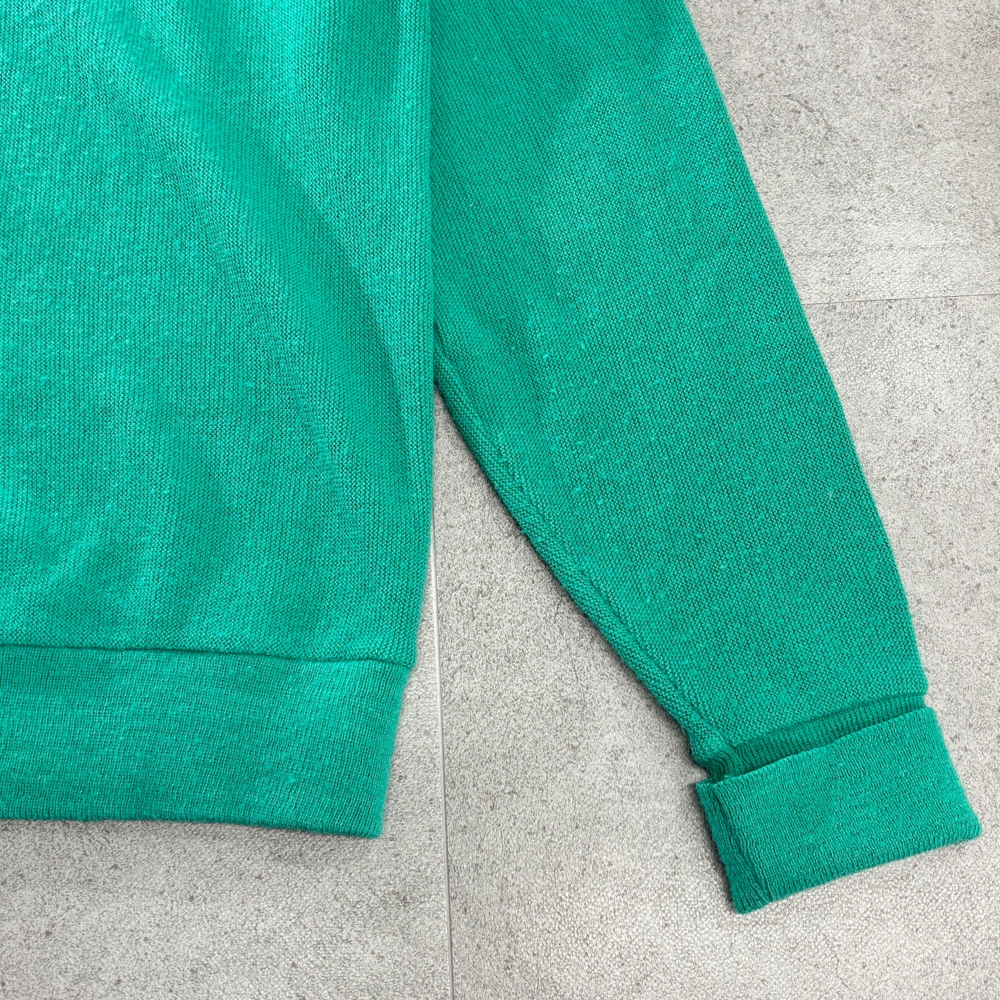 【60s〜70s ビンテージ】Sears ドラゴン刺繍 カーディガン XL TALL グリーン ニット アクリル