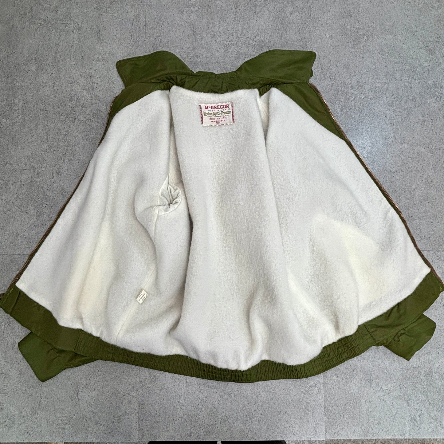 50s McGREGOR “Nylon Anti-Freeze” ナイロンアンチフリーズジャケット オリーブ 42サイズ USA製 ヴィンテージ