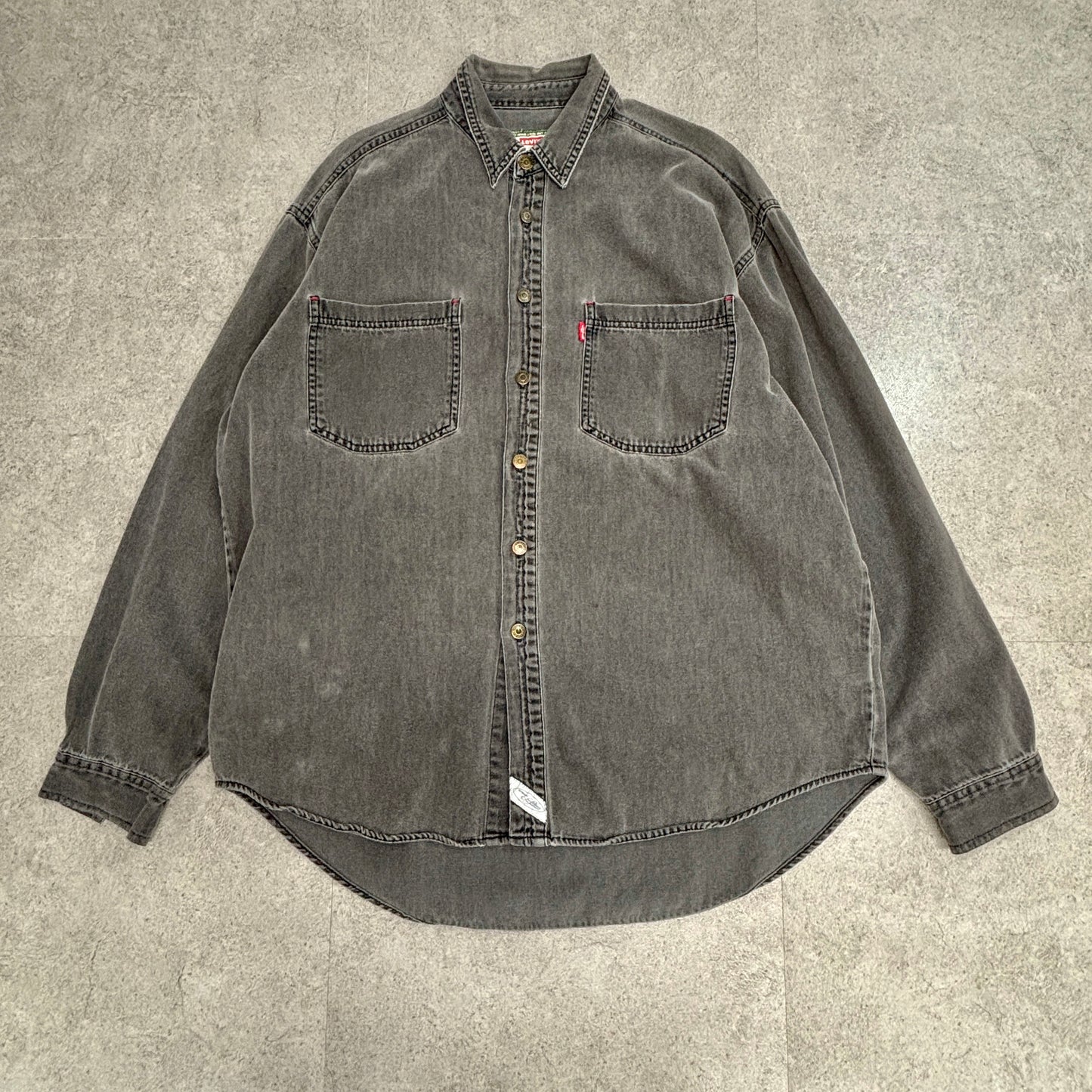 【90s〜Y2K】Levi’s リーバイス デニムシャツ ブラック系 Lサイズ ヴィンテージ オーバーサイズシャツ