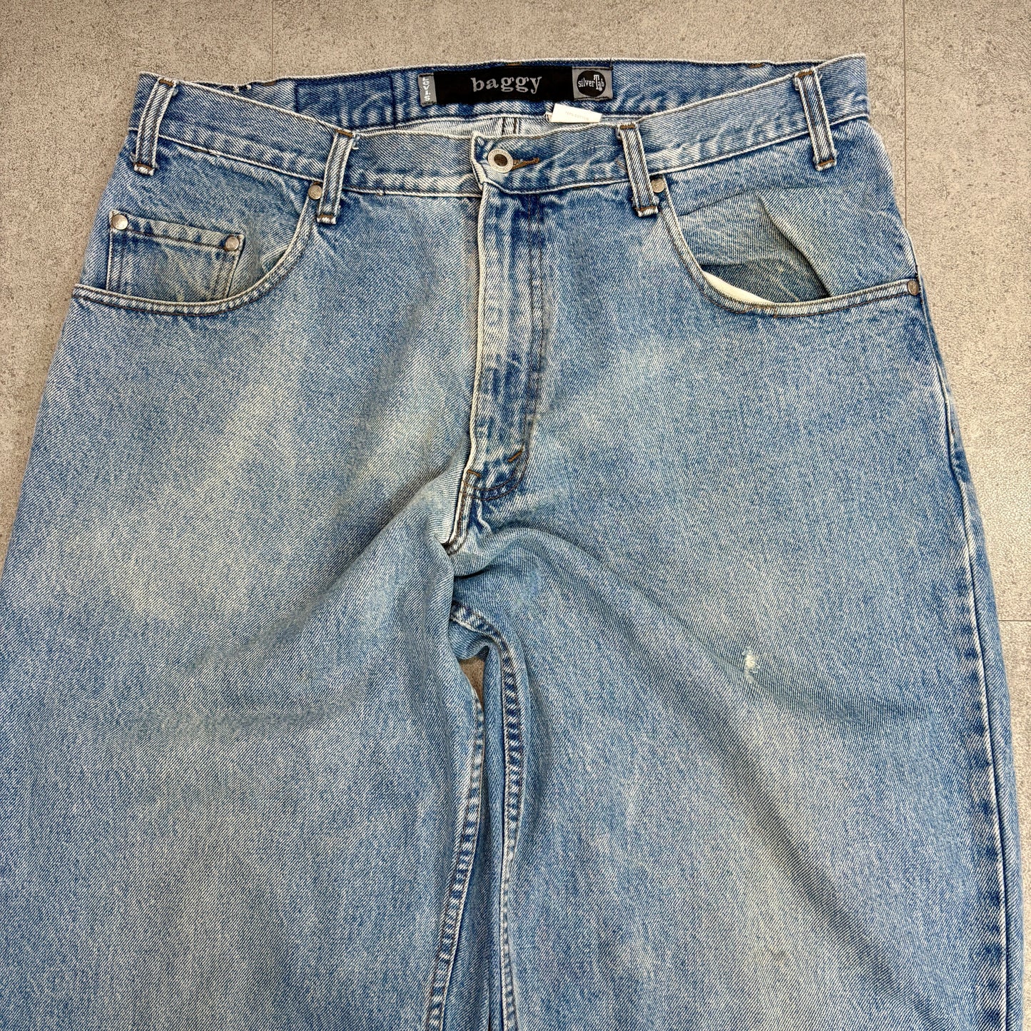 Levi’s SilverTab BAGGY デニム W36 L34 香港製 100%コットン ライトブルー ワイド 90s ヴィンテージ