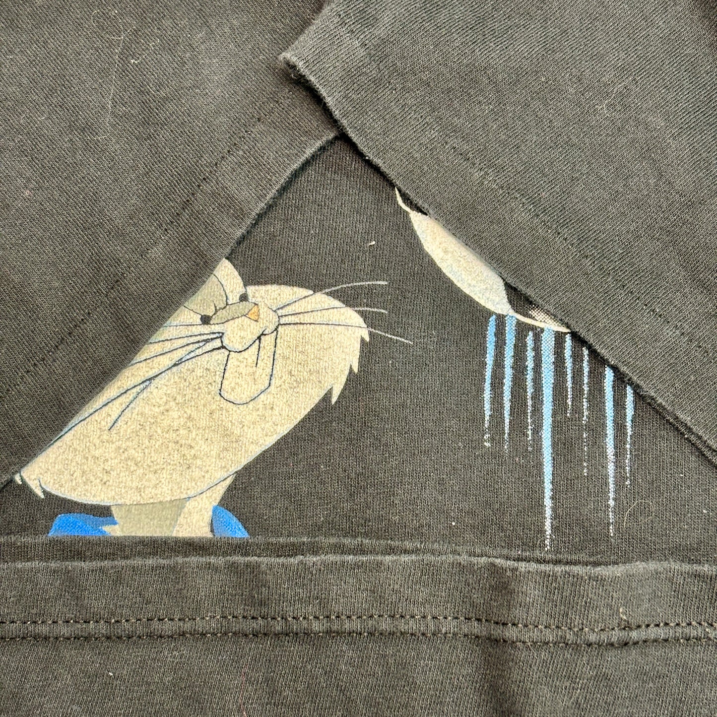 90s USA製 バックスバニー × US SOCCER ヴィンテージTシャツ ブラック Looney Tunes キャラクターT