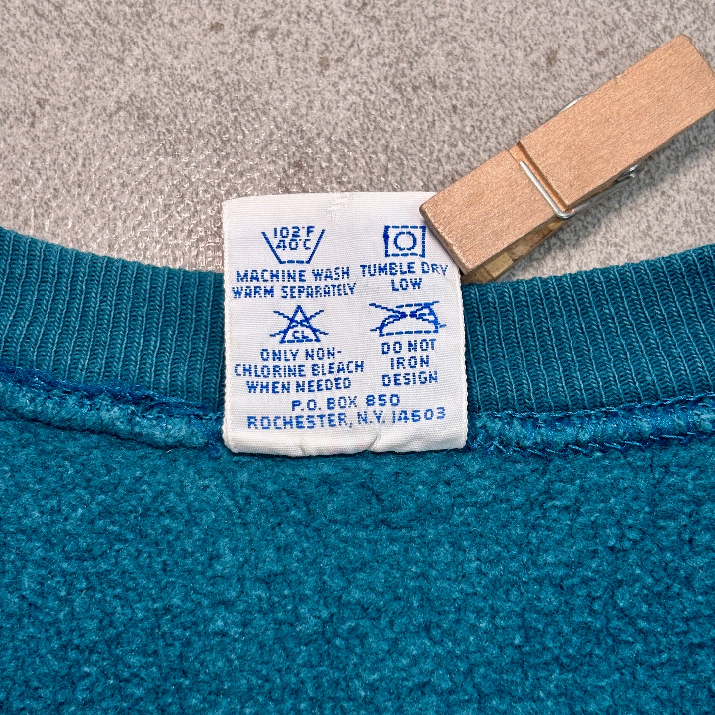 【USA製】Champion リバースウィーブ 青緑無地スウェット 刺繍ロゴ XL 90s ヴィンテージ