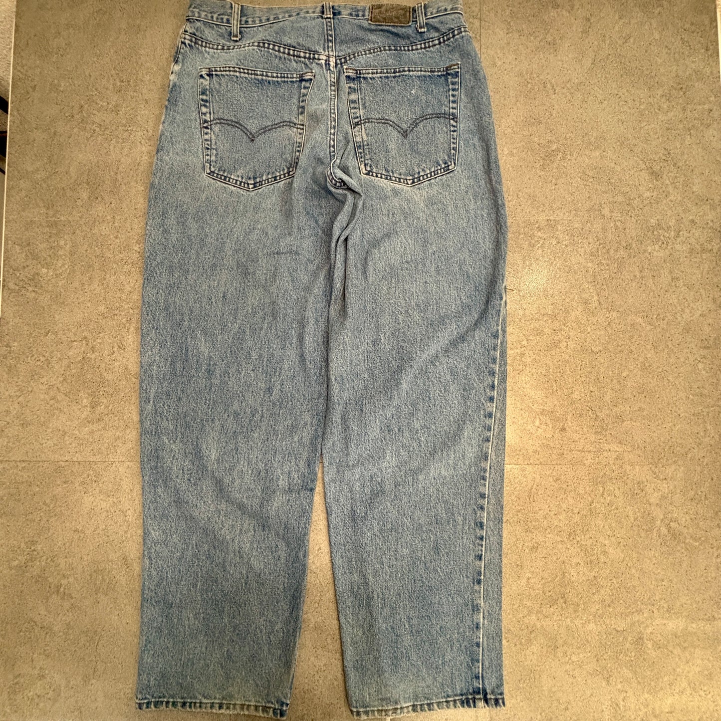 Levi’s SilverTab BAGGY デニム W36 L34 香港製 100%コットン ライトブルー ワイド 90s ヴィンテージ