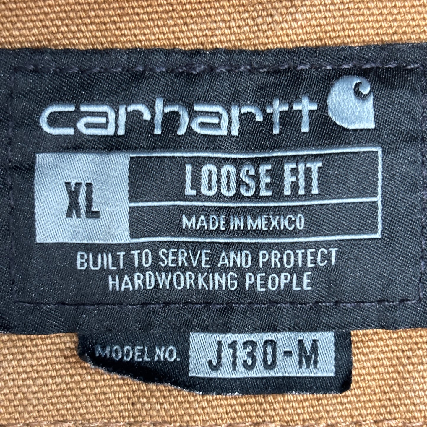 Carhartt J130 “Active Jacket” 3M Thinsulate|カーハート ブラウン ダック地 パーカー フルジップ フーディー XL|LOOSE FIT|Made in Mexico ワークジャケット