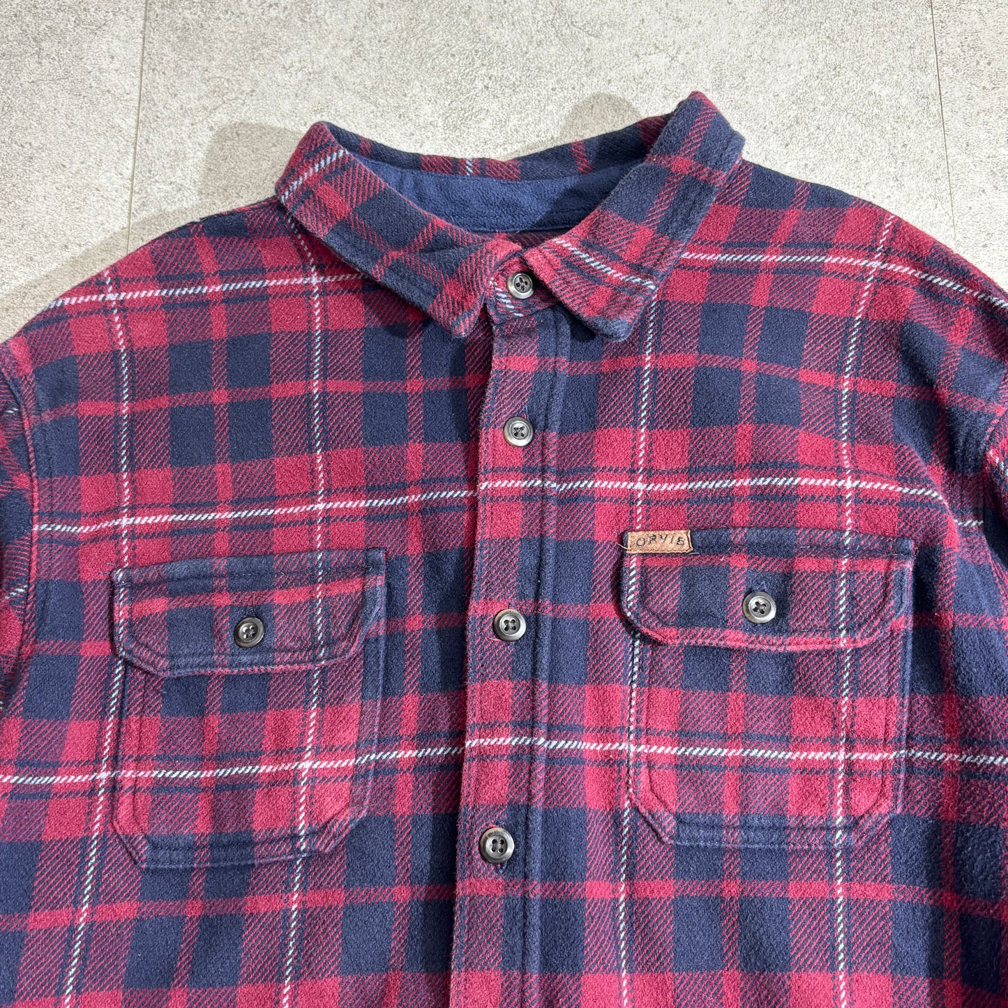 ORVIS オービス チェック フランネルシャツ XL バングラデシュ製 クラシックフィット アウトドアシャツ