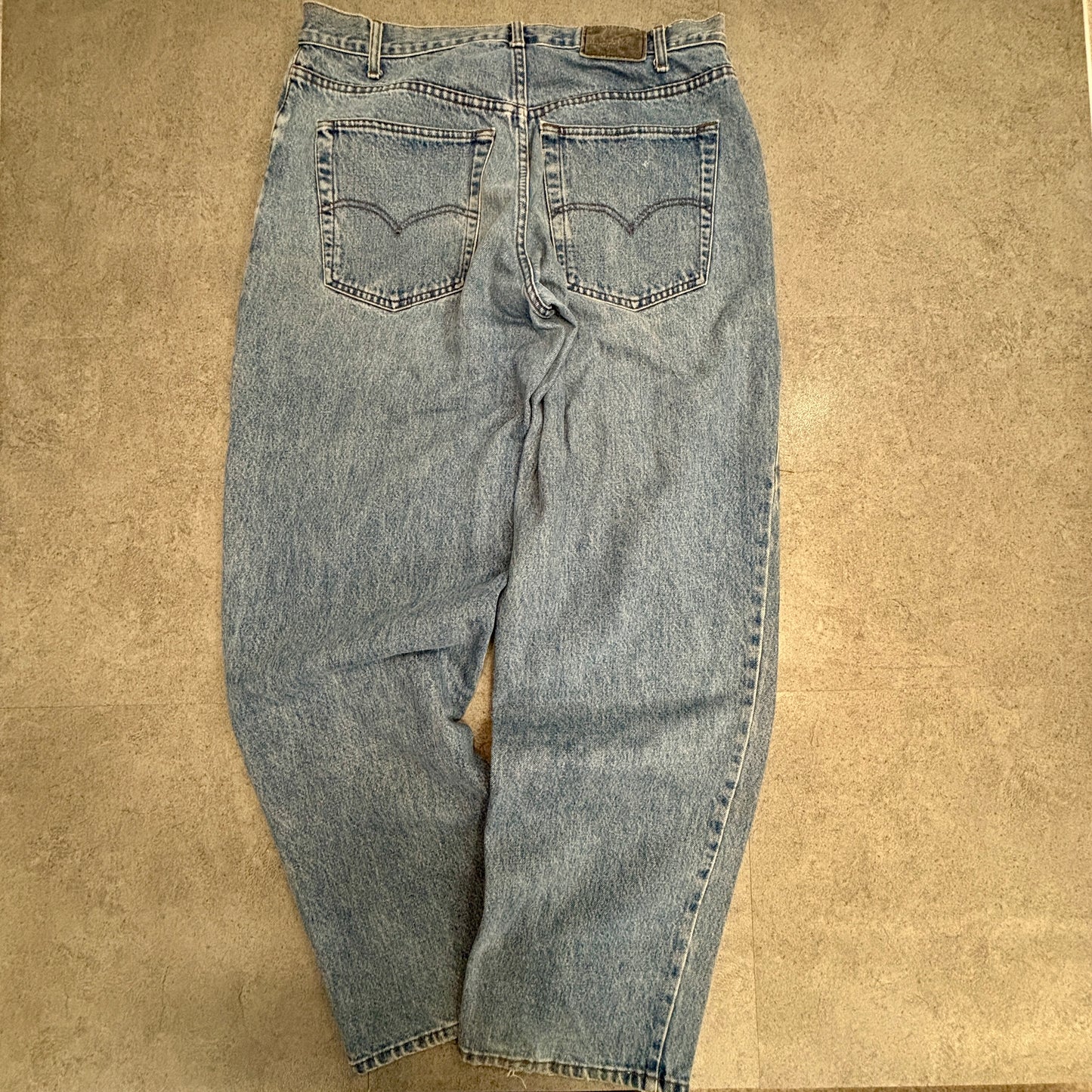 Levi’s SilverTab BAGGY デニム W36 L34 香港製 100%コットン ライトブルー ワイド 90s ヴィンテージ